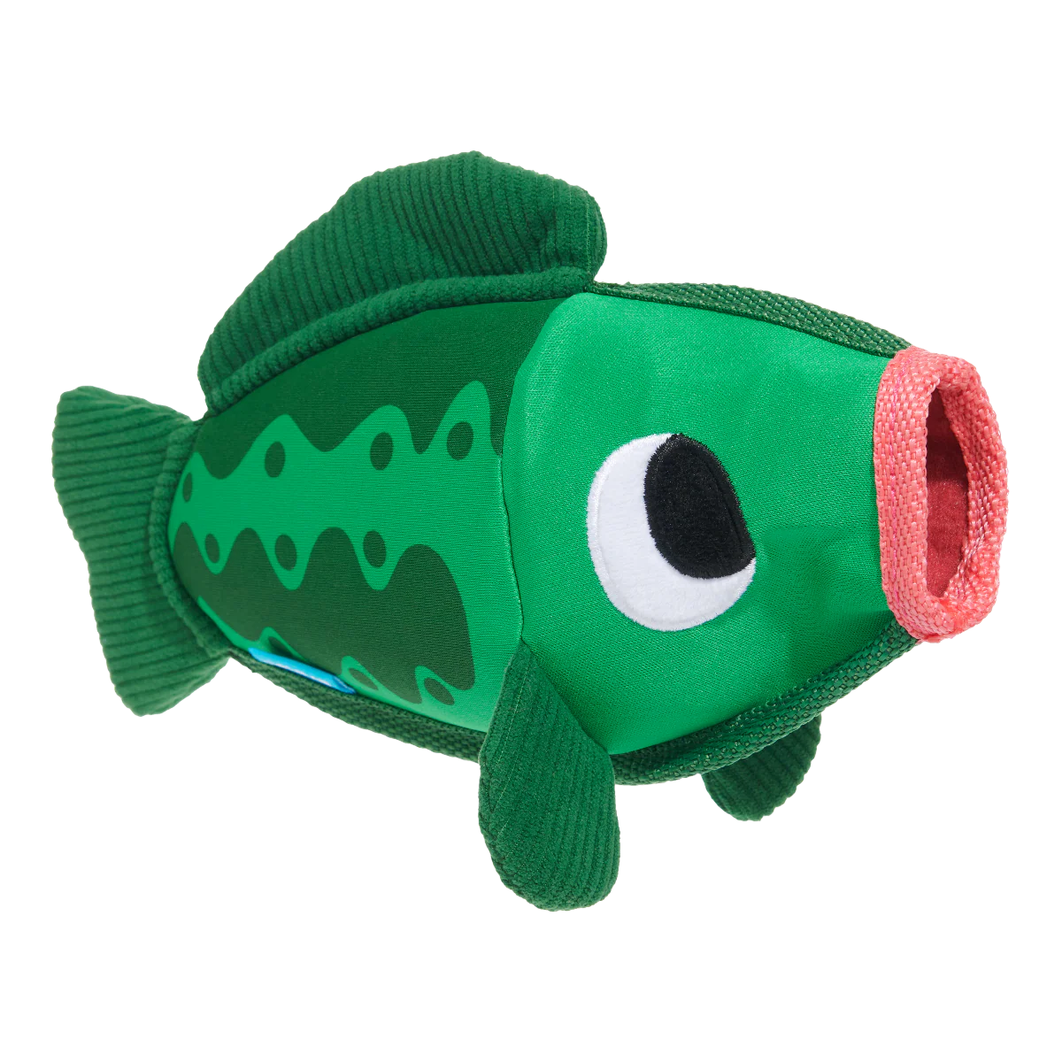 Big Squeak Bass Plush Tug + Enrichment Dog Toy