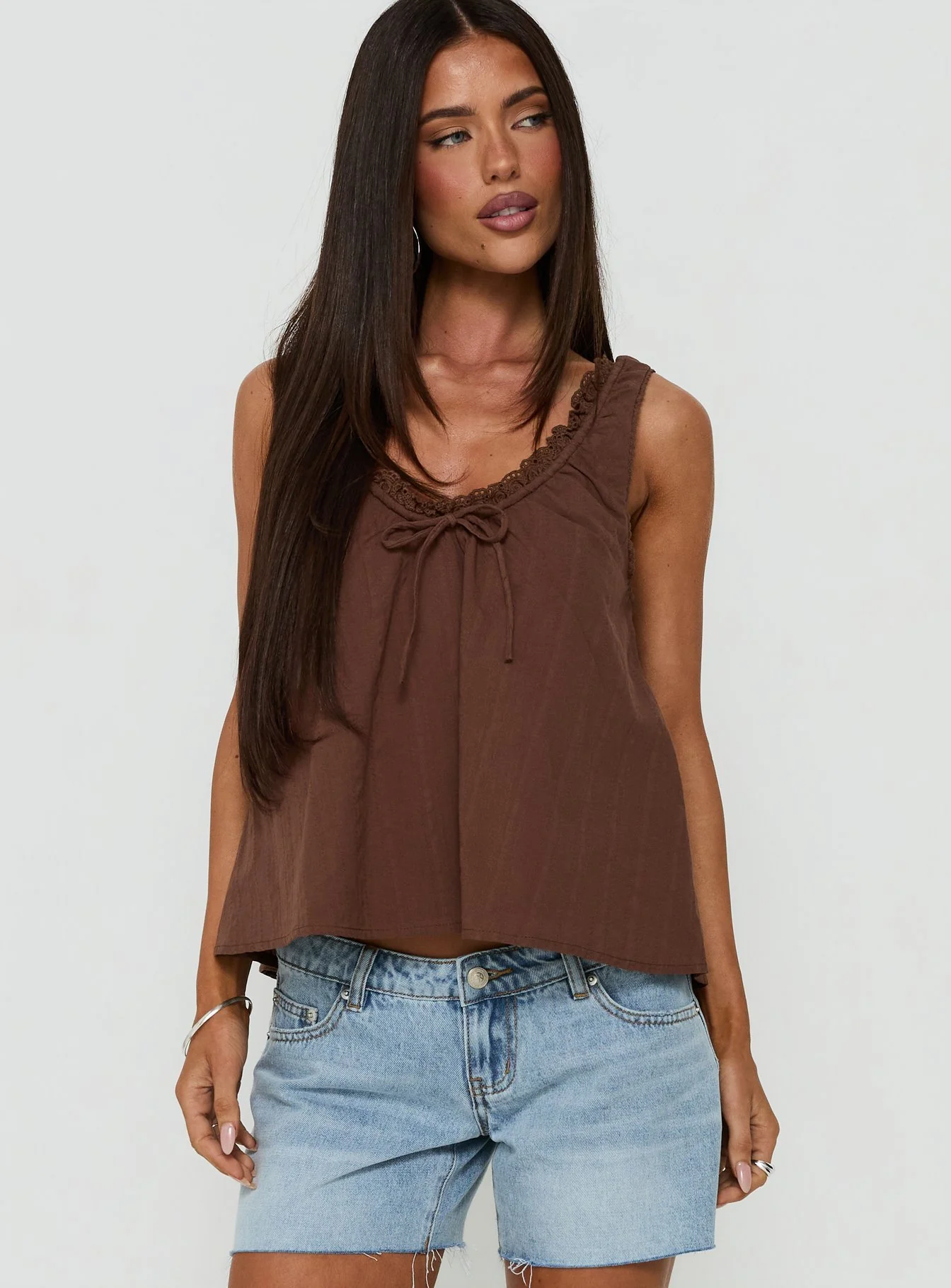 Antiquity Babydoll Top Chocolate