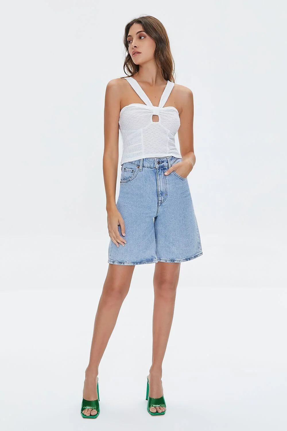 V-Strap Cutout Crop Top