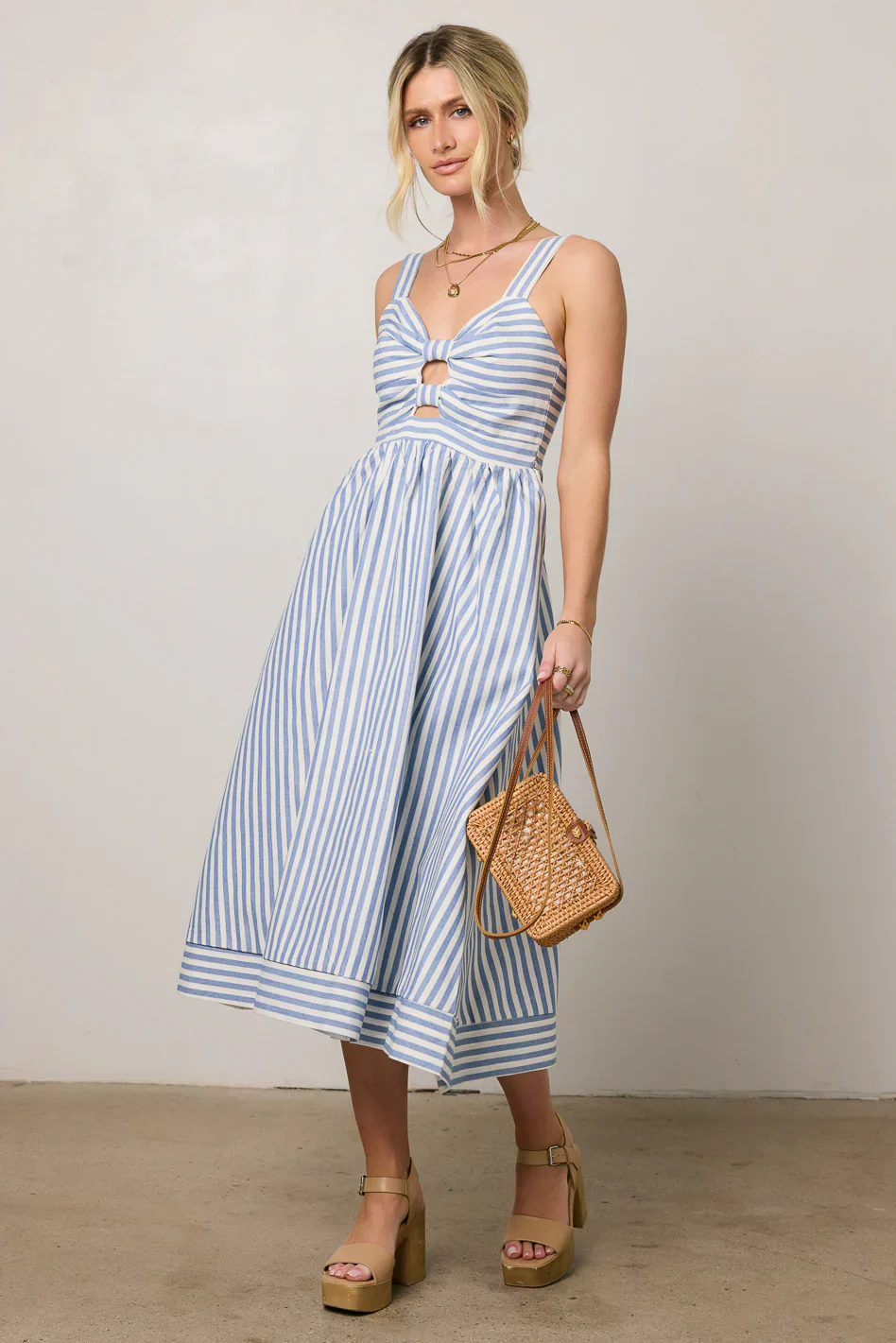 Archie Striped Midi Dress