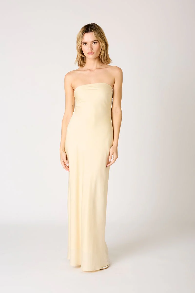 Strapless Cowl Gown