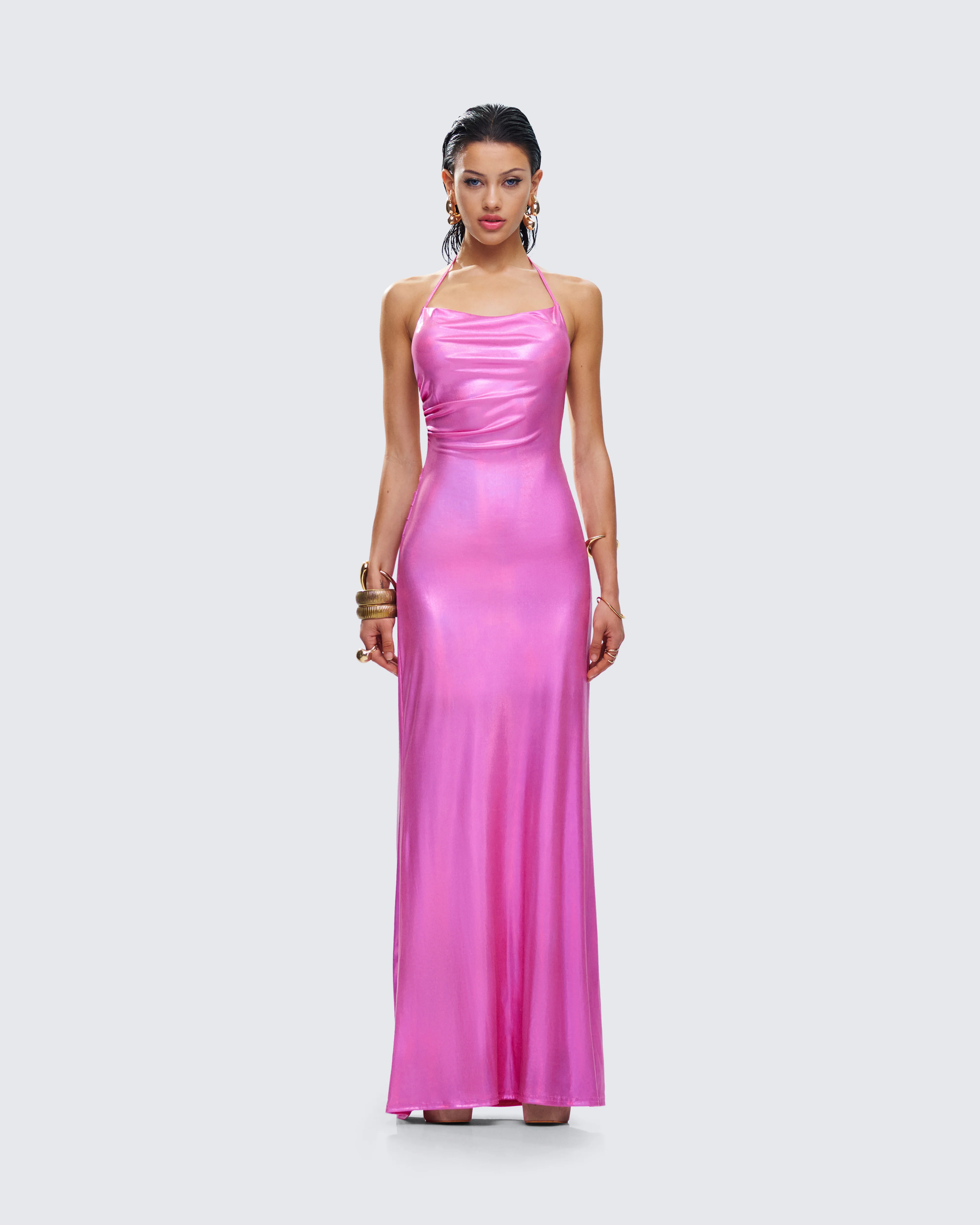 Koa Pink Metallic Gown