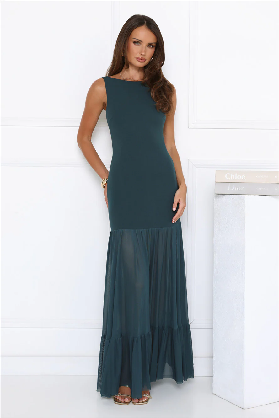 Bloom District Maxi Dress Teal