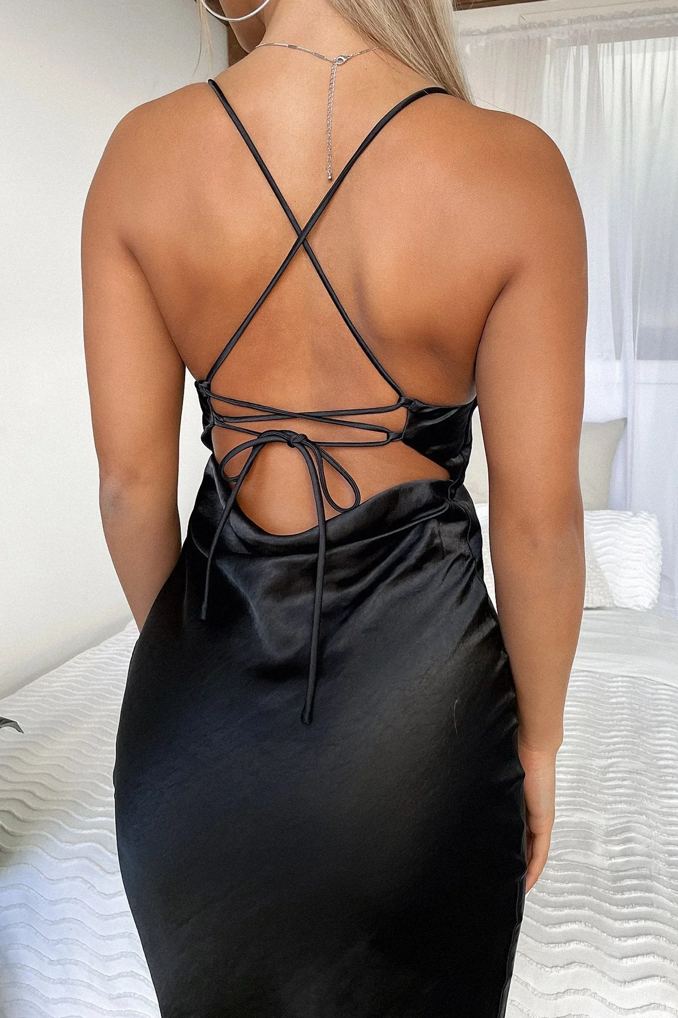Ways Midi Dress - Black - luluinthesky
