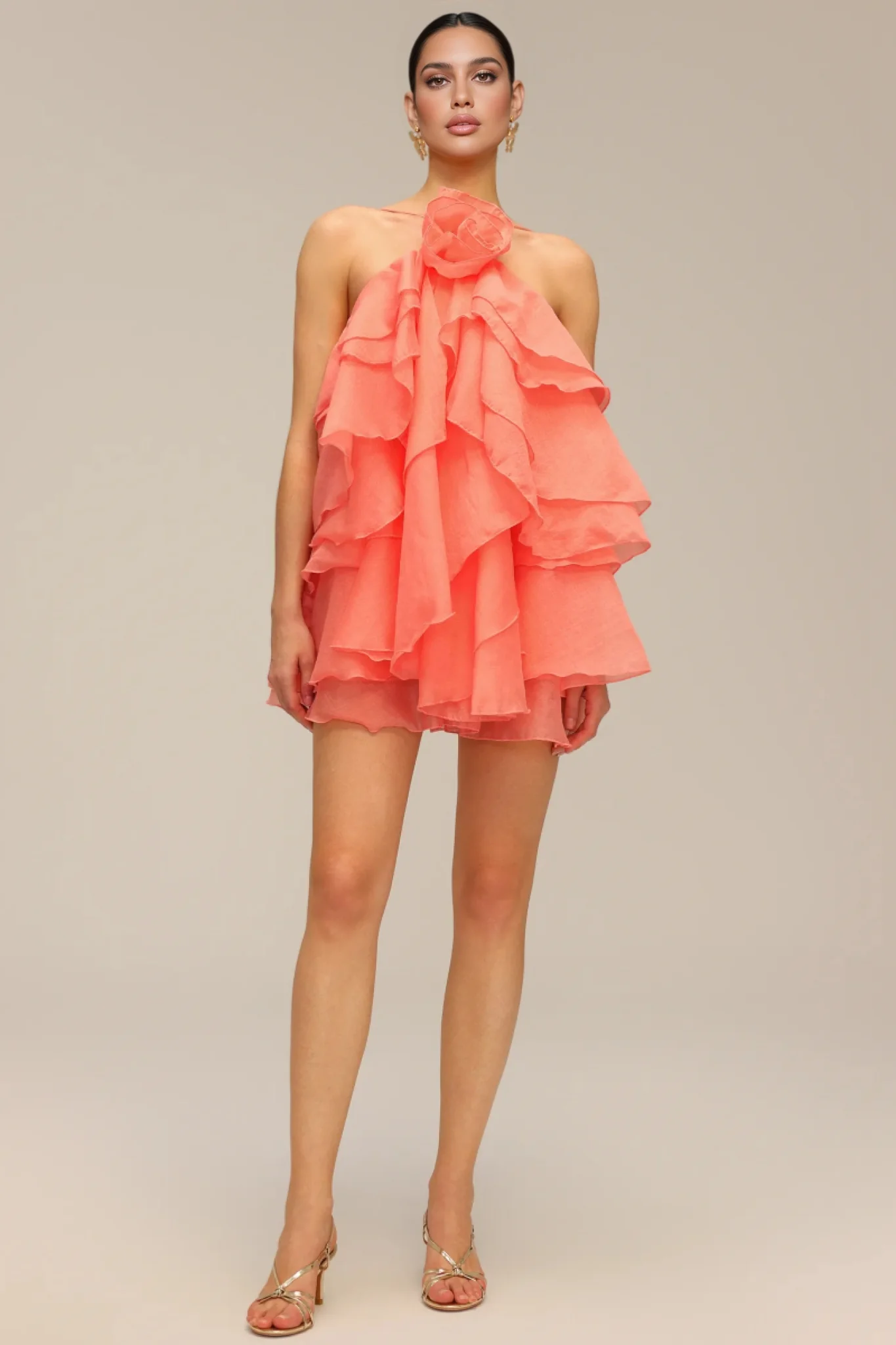 Josefina Sleeveless Flower Floral Mini Dress