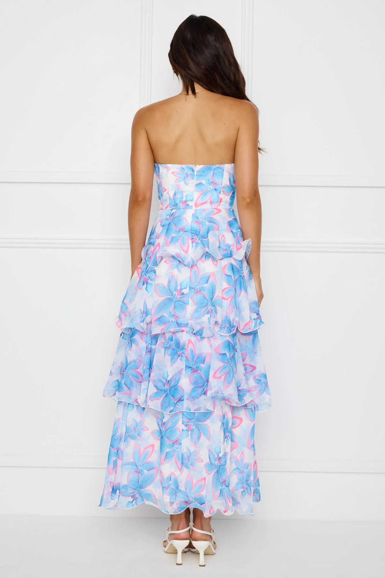Chicago Chic Strapless Maxi Dress Blue - luluinthesky