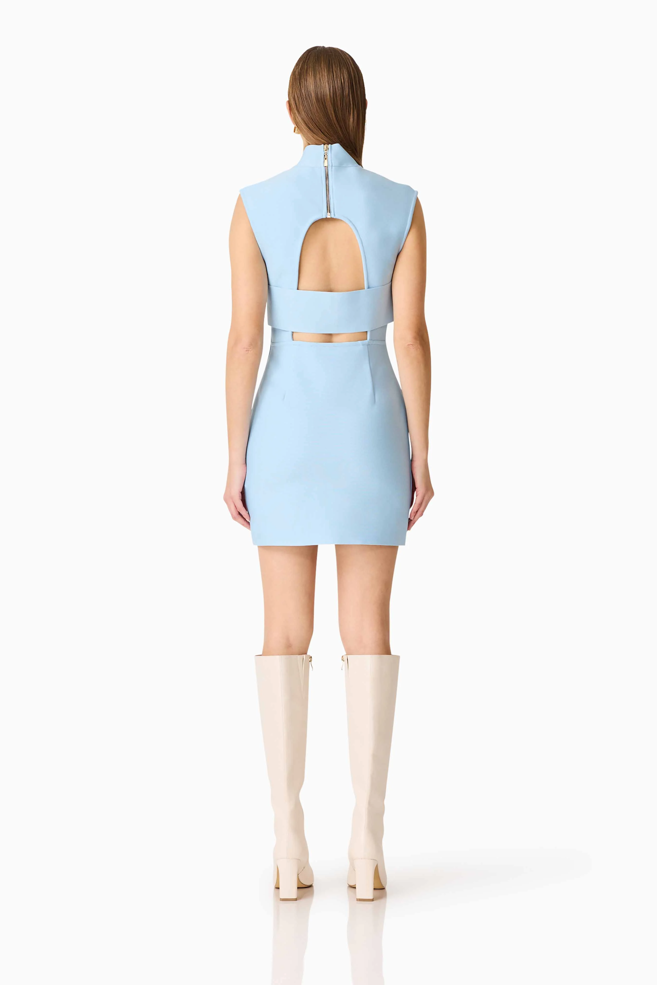 CURAAE Sacha Mini Dress in Baby Blue