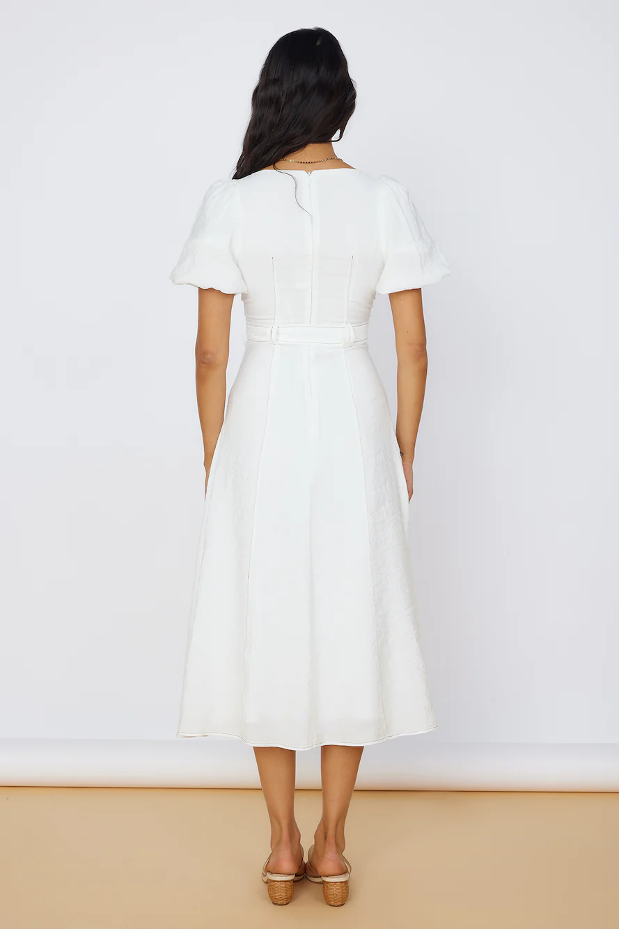 Starlight Serenade Midi Dress White - luluinthesky