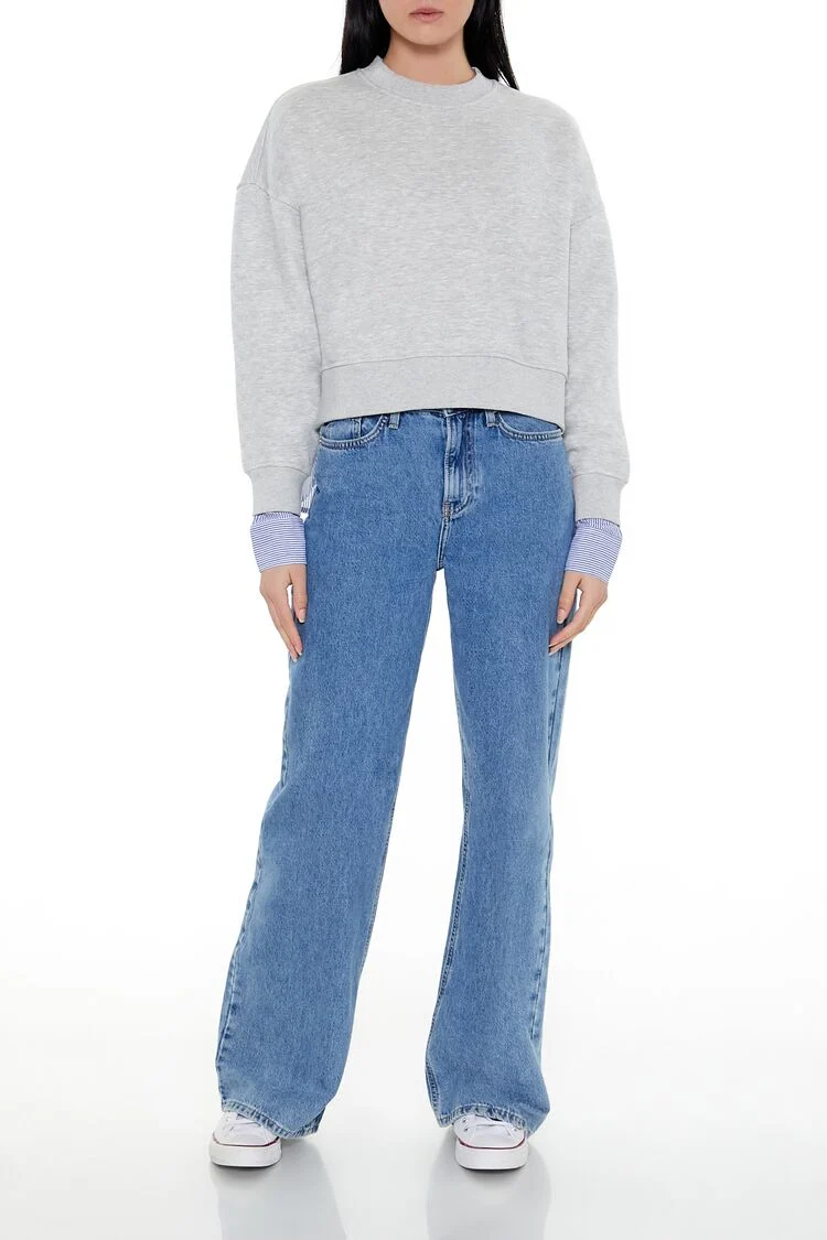 Striped Colorblock Combo Pullover