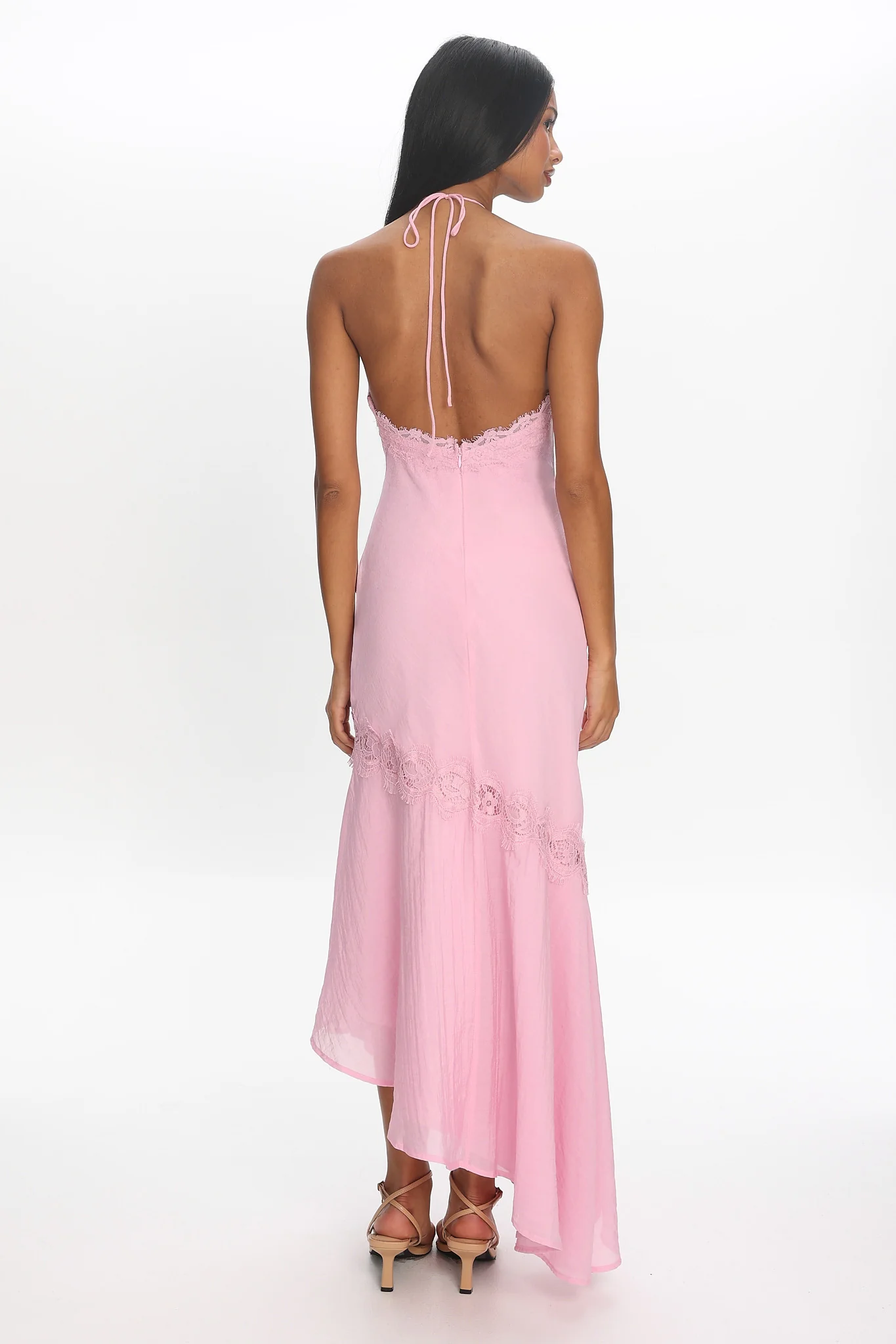 Zerina Halter Maxi Dress Pink
