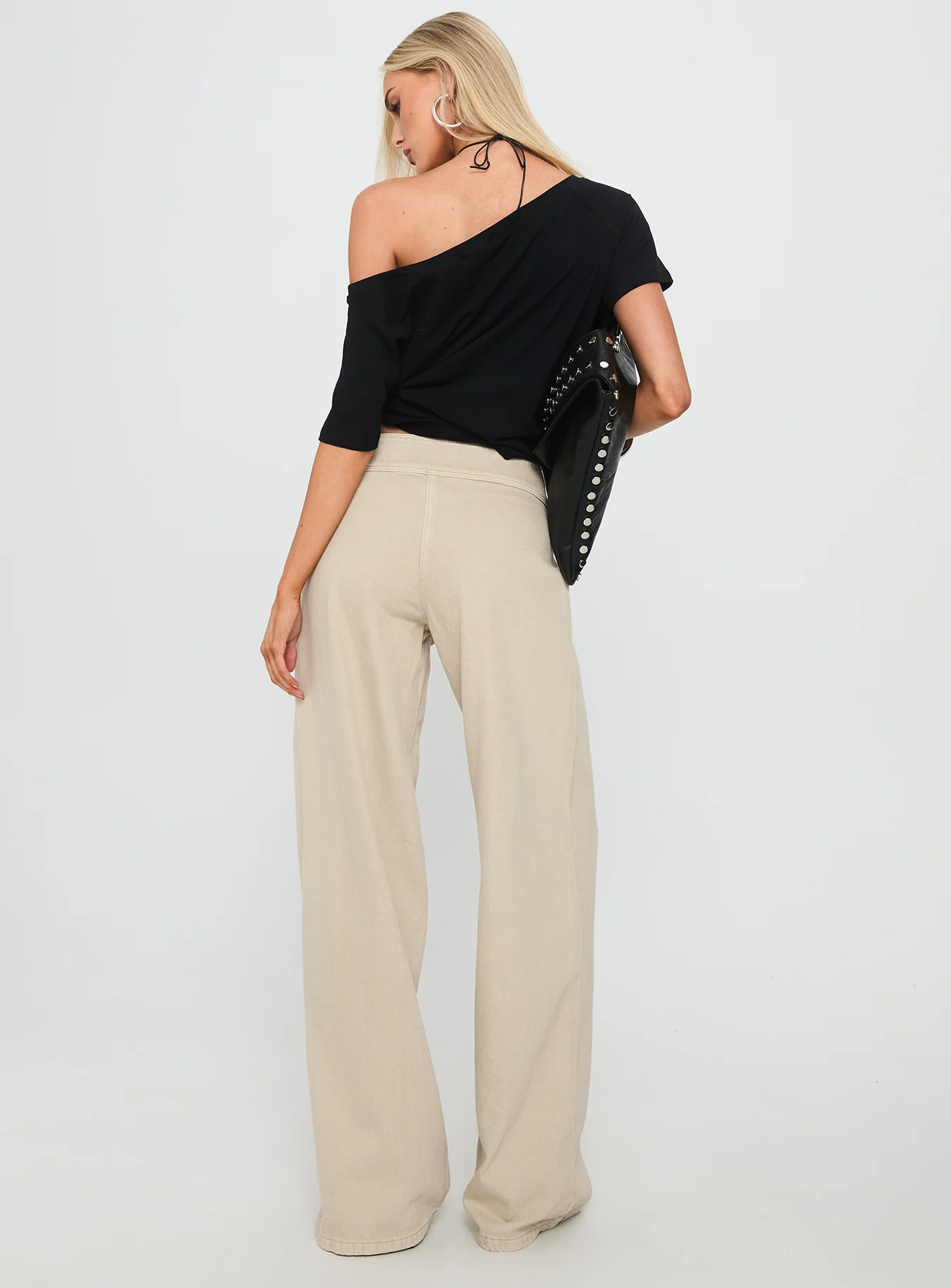 Boxie Mid Rise Wide Leg Jeans Washed Green