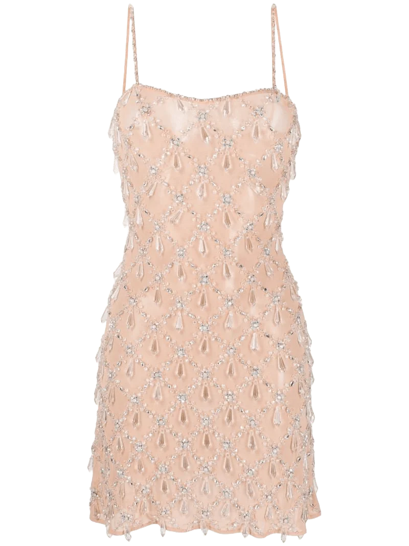 Arabella Hand Beaded Crystal Dress Multi Colour