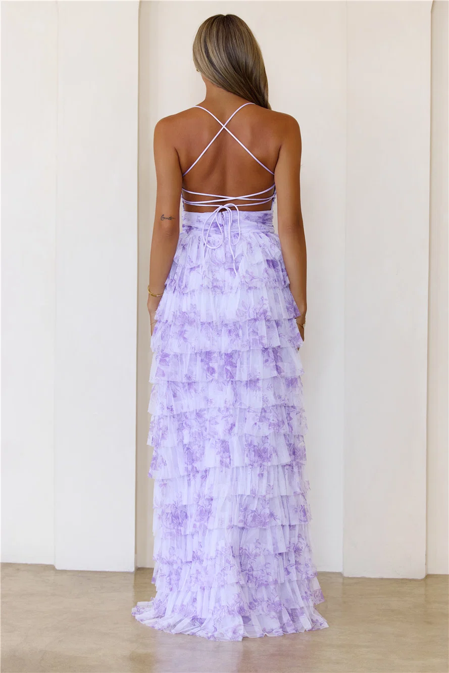 Elegant Whisper Maxi Dress Lilac