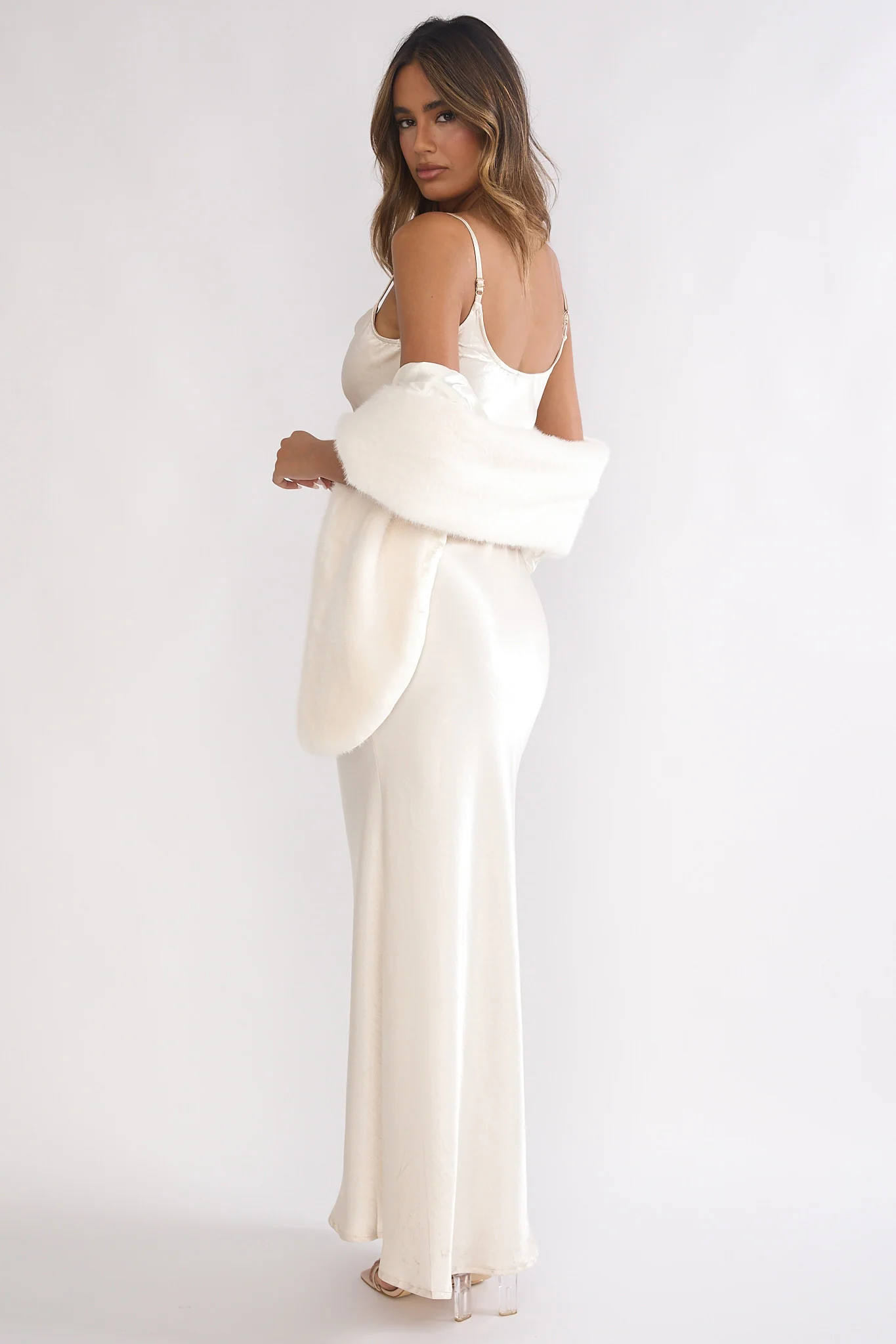 Hadley Cami Scarf Maxi Dress Cream - luluinthesky