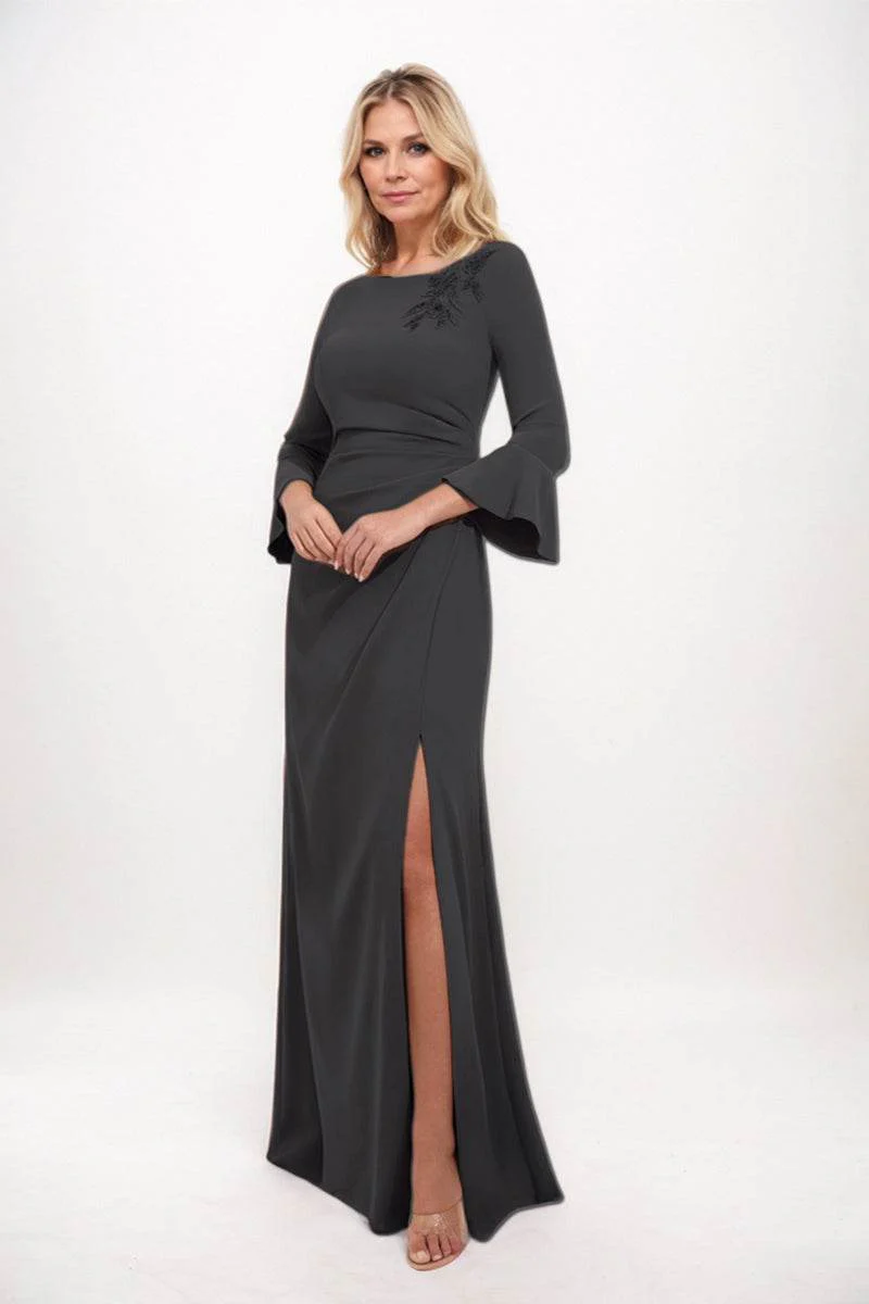 A-line Maxi Stretch Crepe Mother Dress CM0232