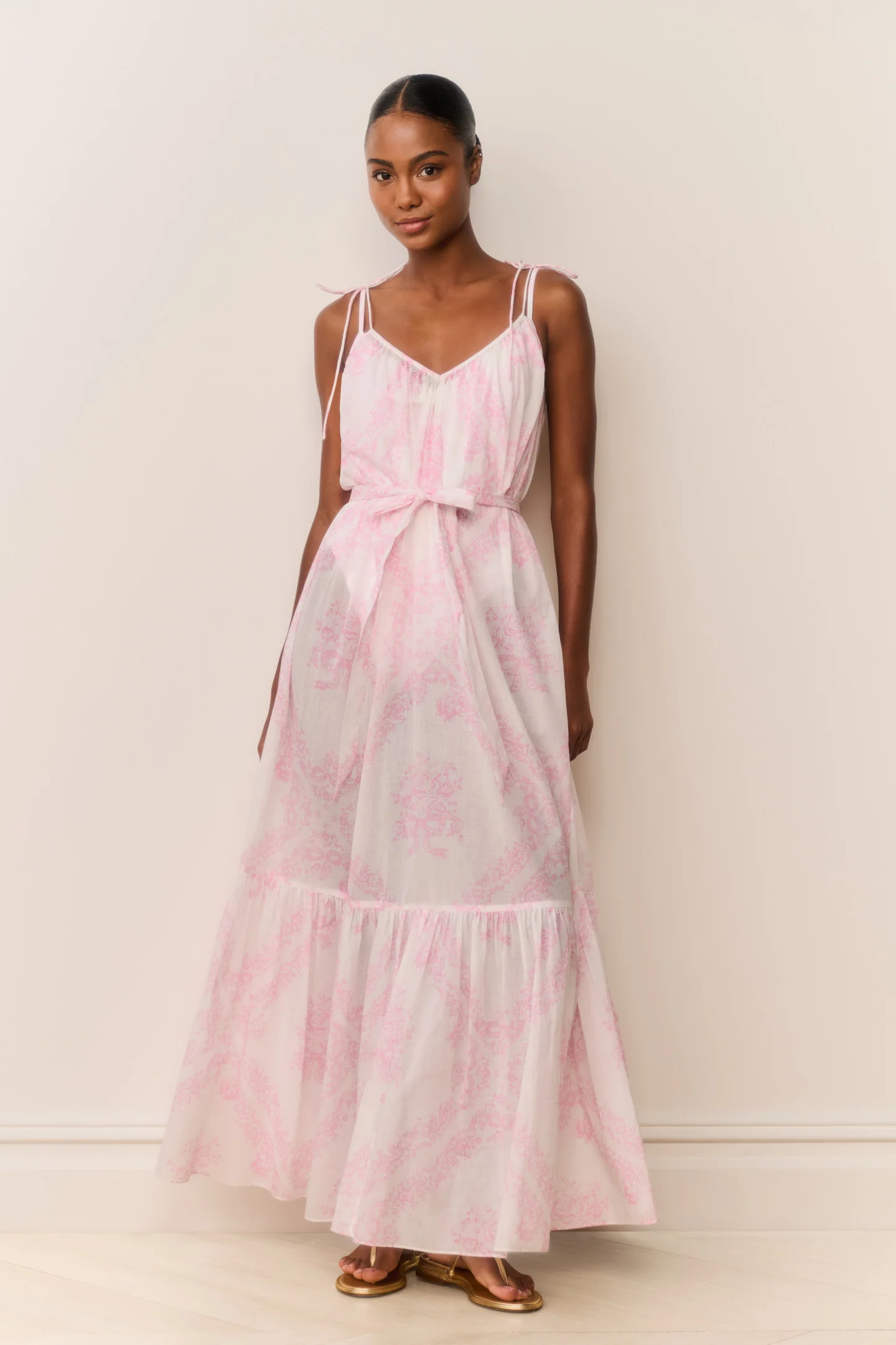 Hale Cotton Toile Print Cover-Up Dress