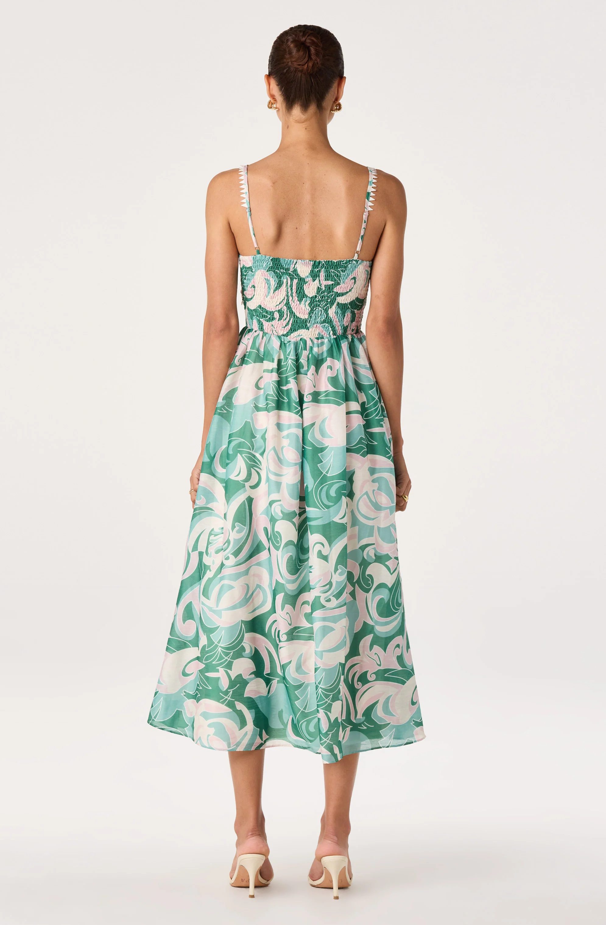 Makayla Abstract Print Midi Dress