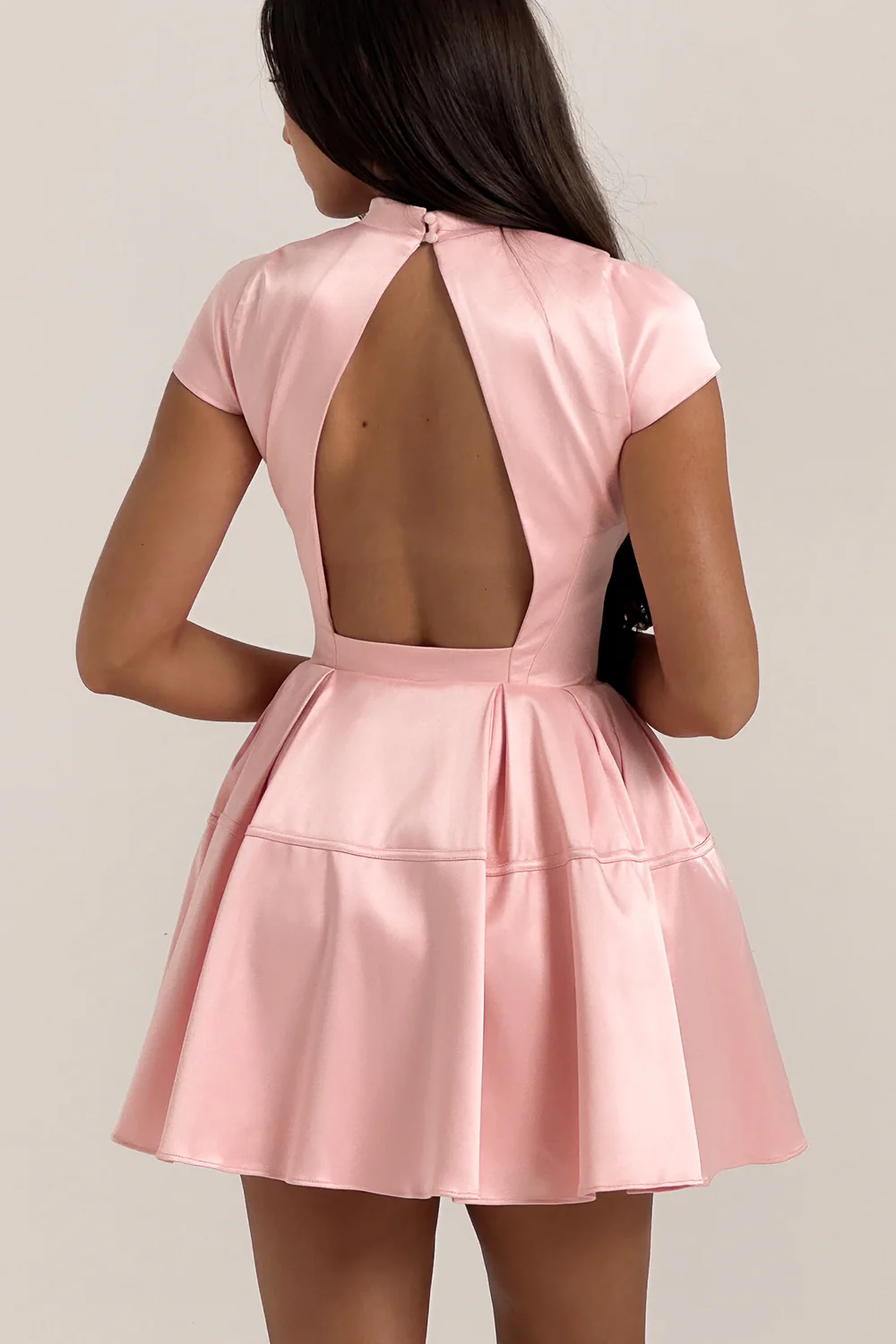 Parisian Pink Backless Mini Dress