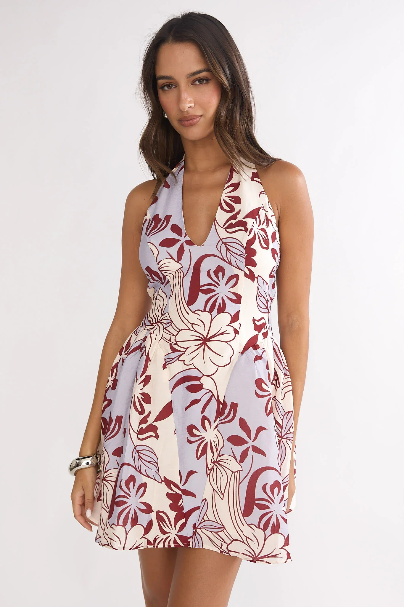 El Corazon Halterneck Mini Dress Blue