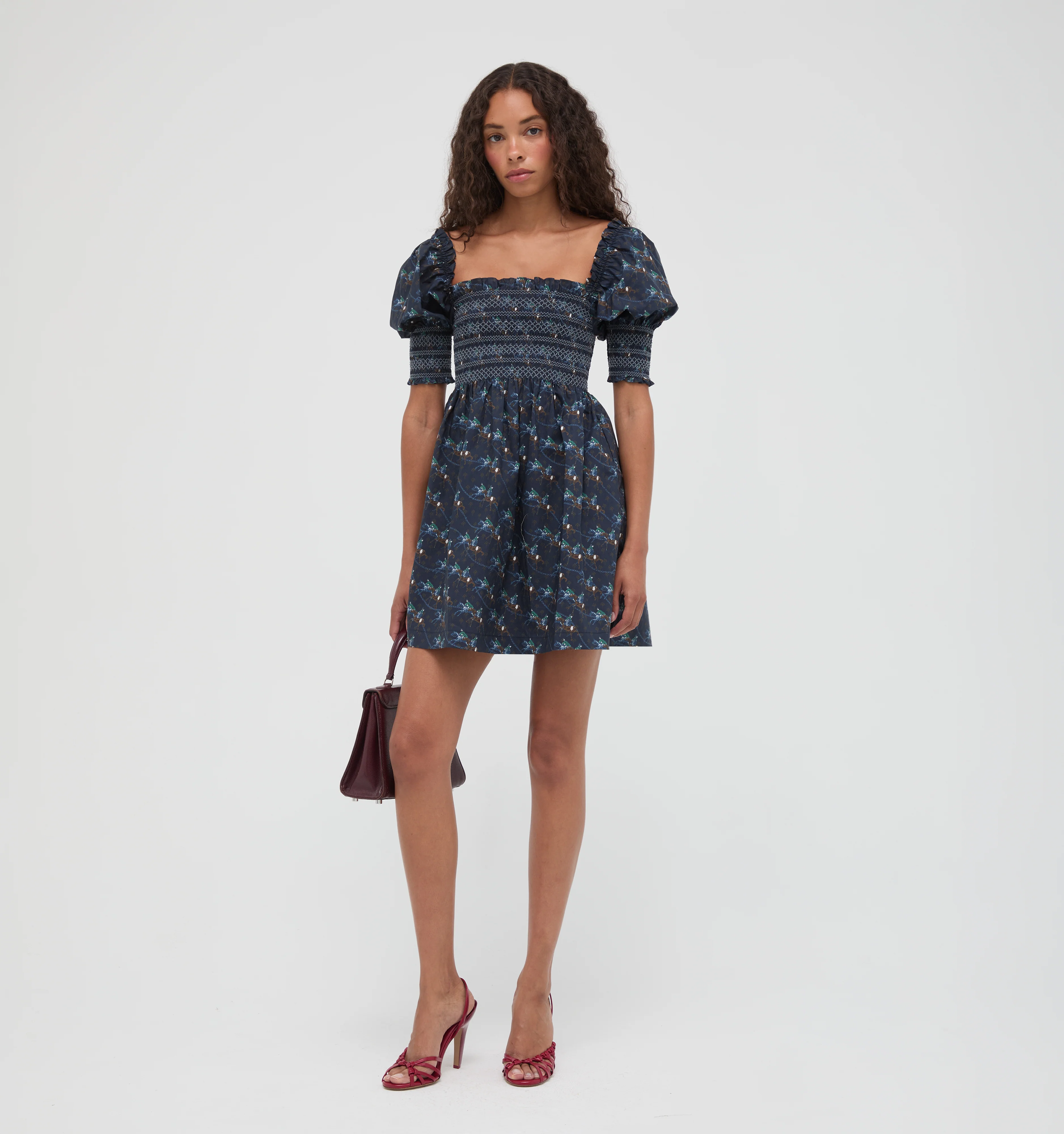 The Lila Nap Dress -  Clydesdale Canter Navy