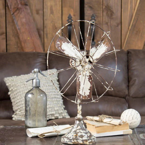 Chippy Distressed Table Fan