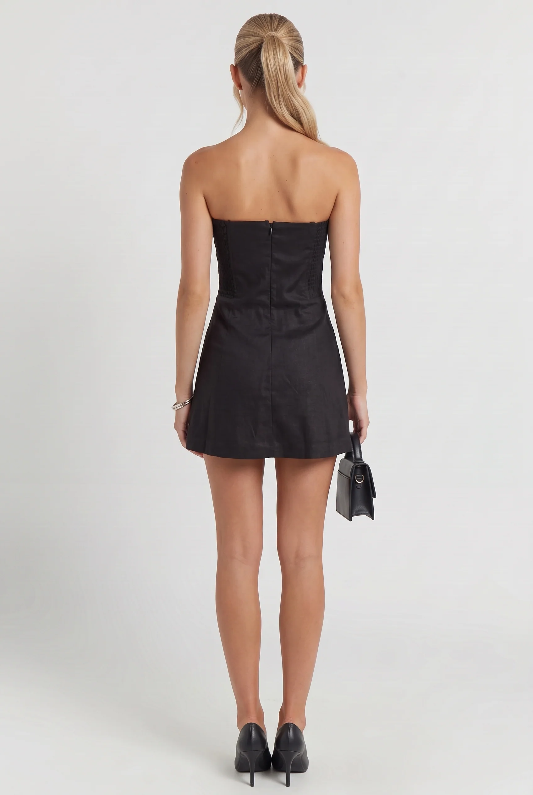 City Socialite Linen Mini Dress