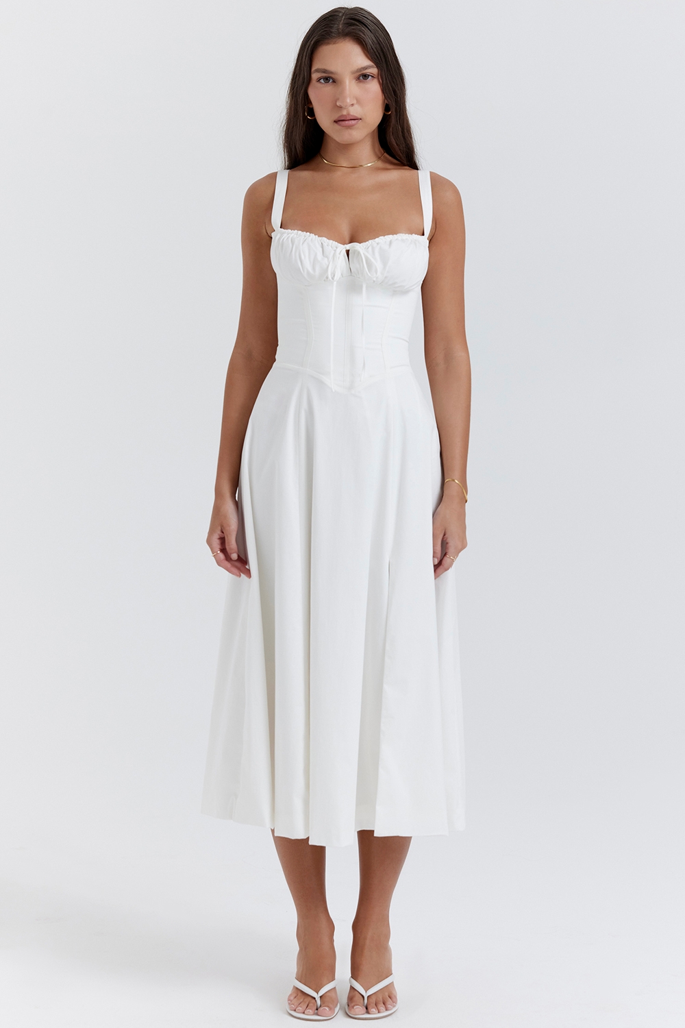 White Bustier Sundress