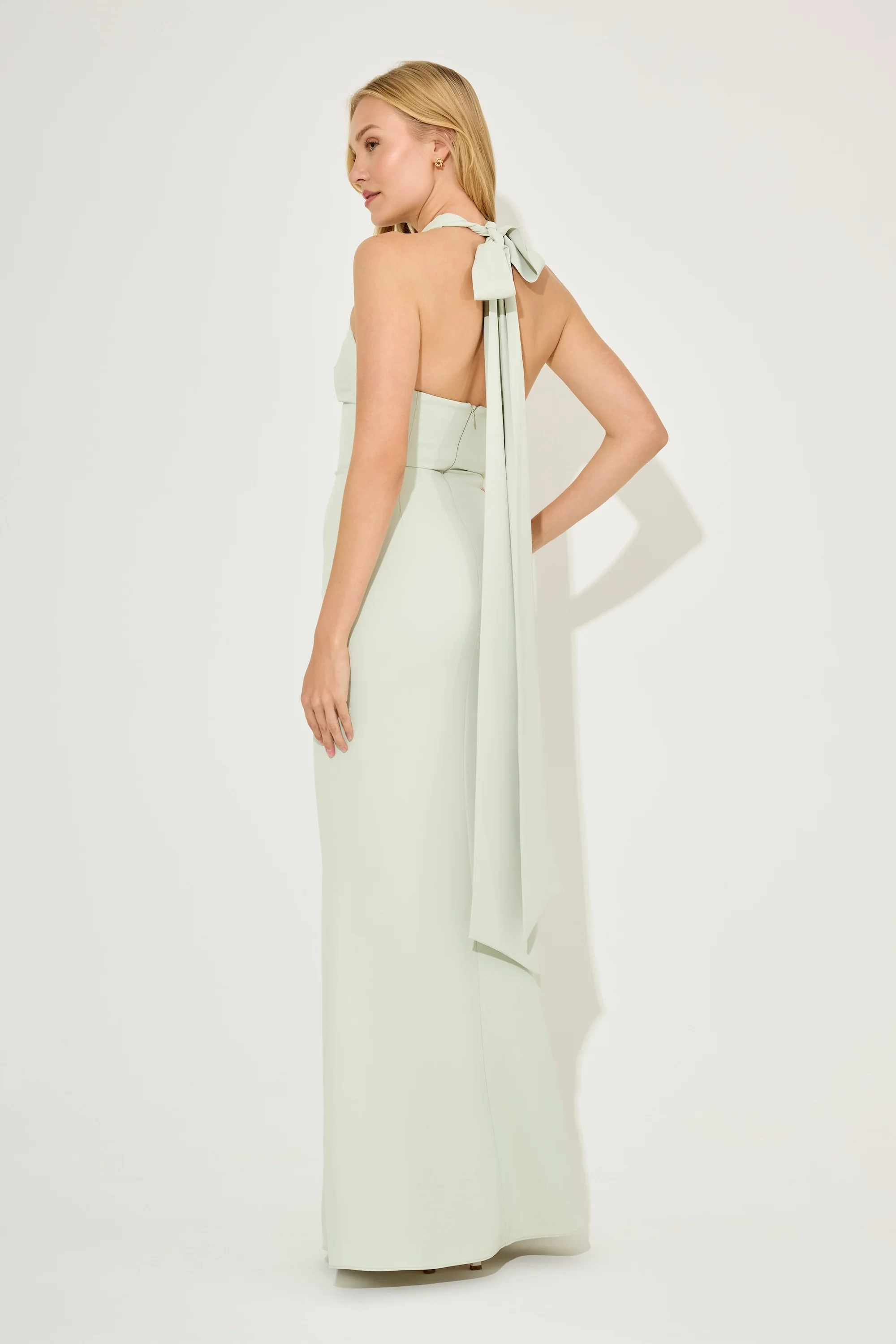 Cross Halter Neck Maxi Dress