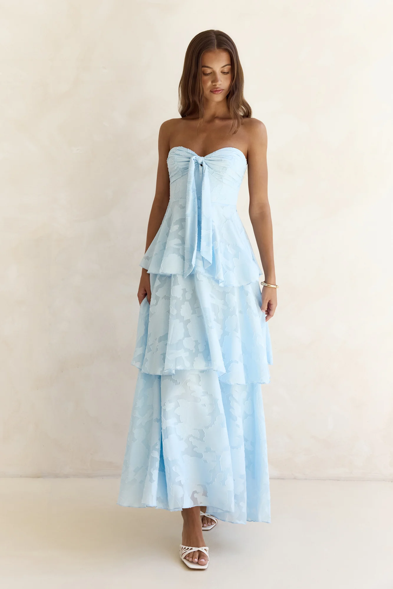 Know Your Heart Strapless Maxi Dress Blue - luluinthesky