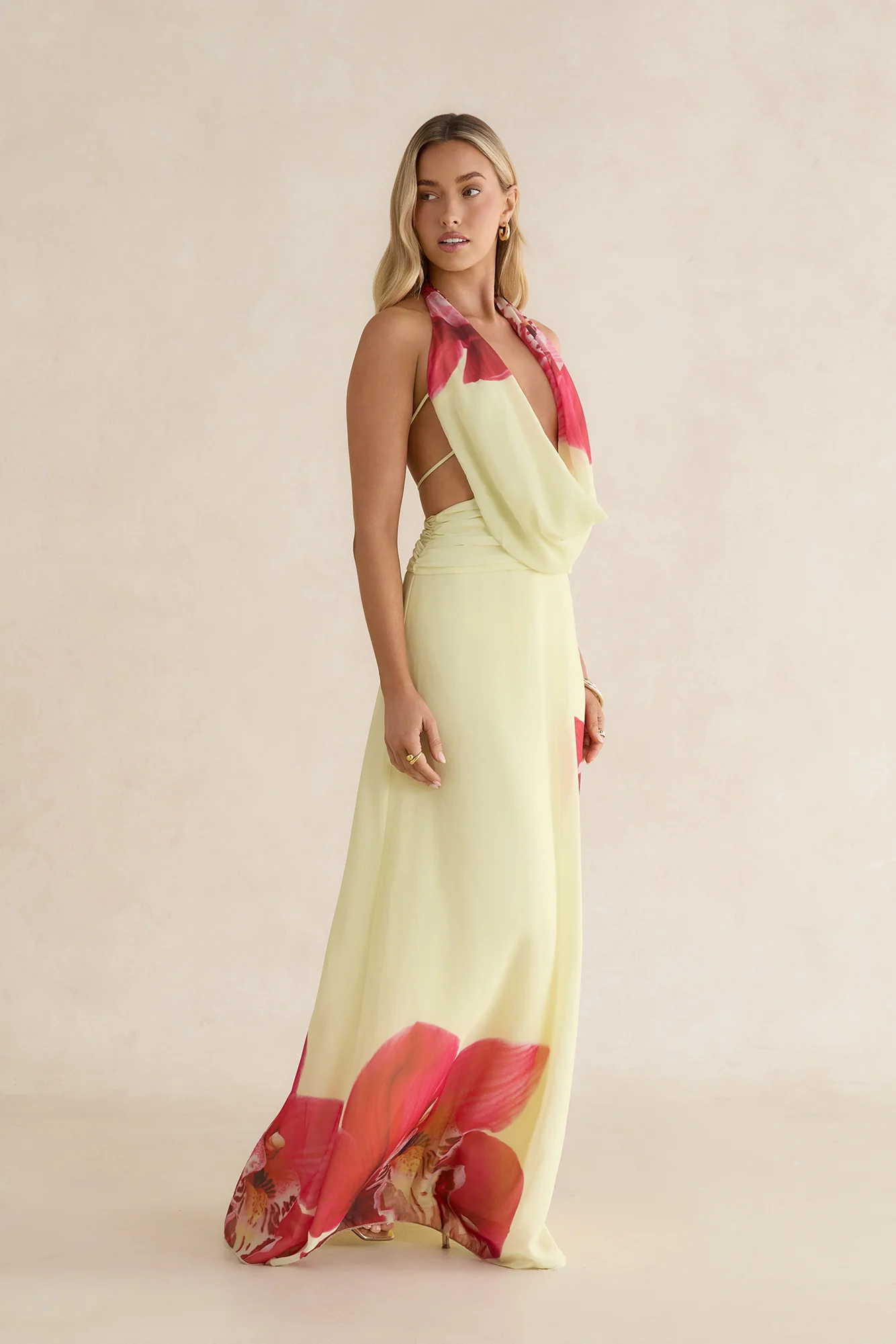 Orchid Oasis Maxi Dress Yellow