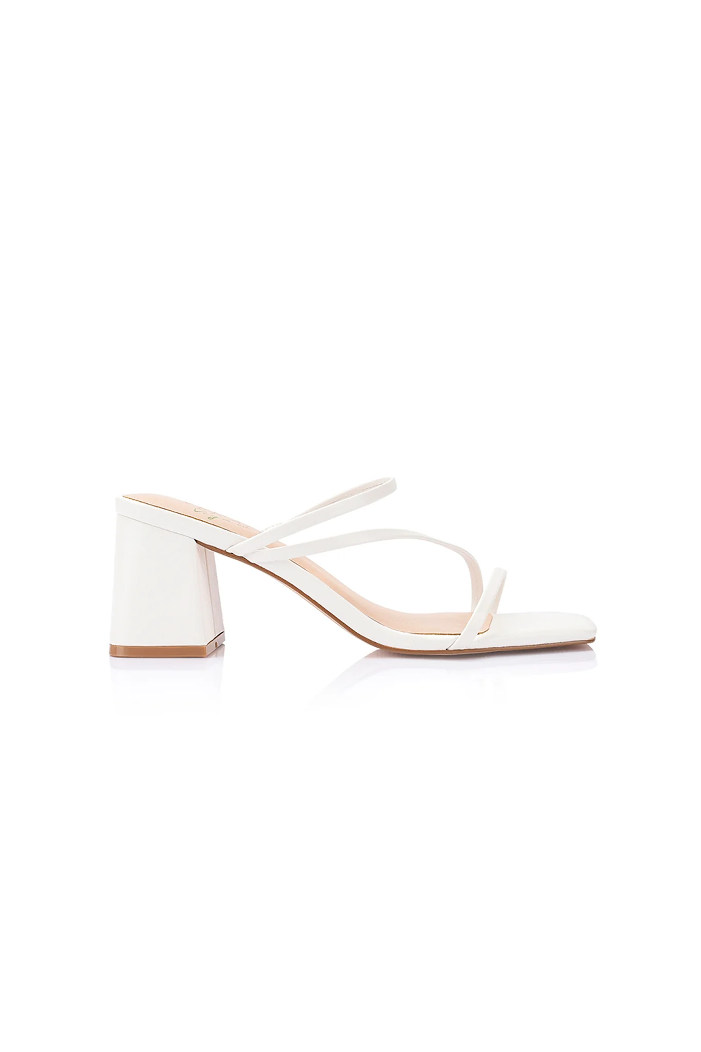 VERALi Stanford Block Heel Mules White