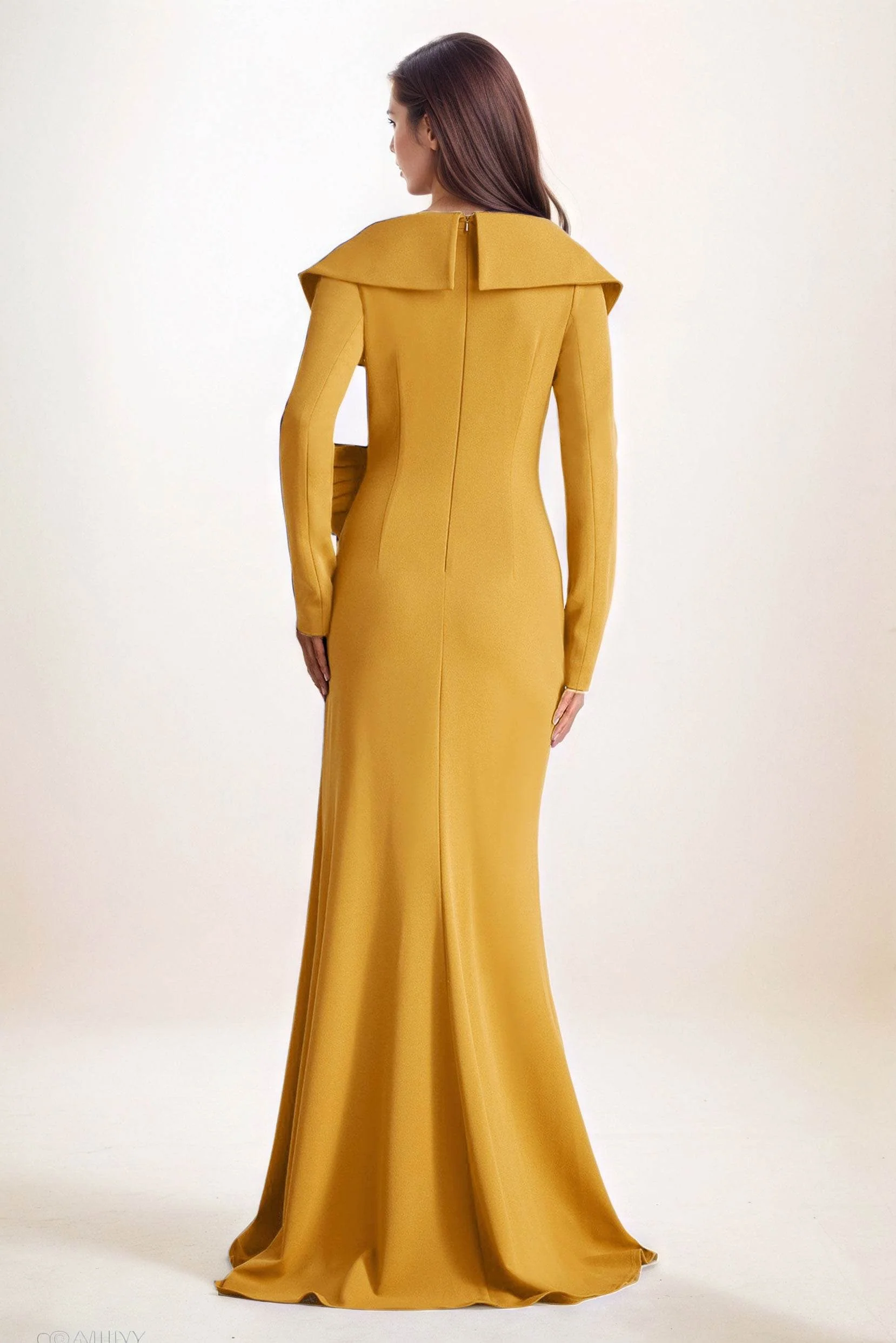 Sheath-Column Maxi Elastic Cloth Wedding Guest Dress CG0283