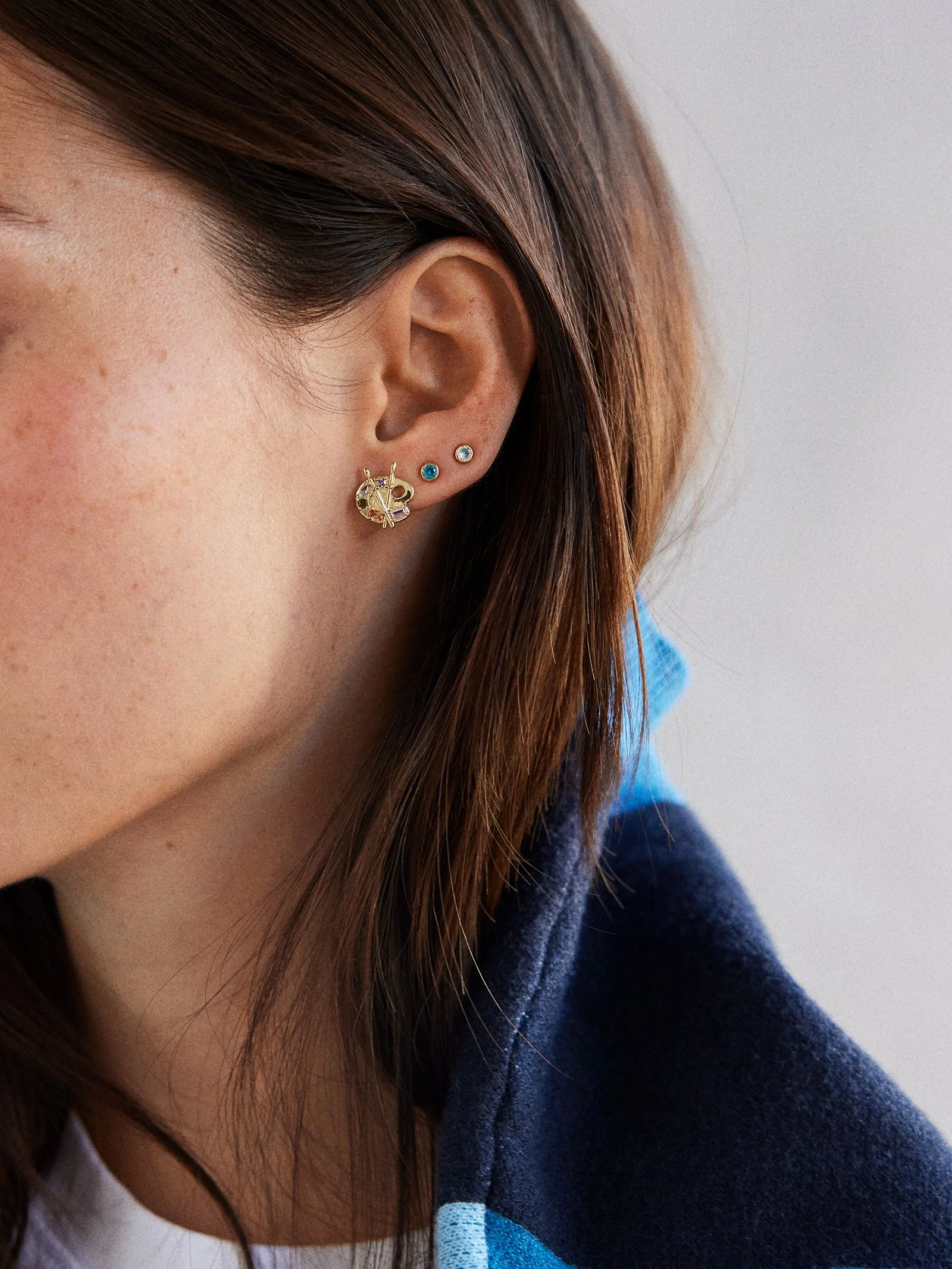 14K Gold Just For Fun Earrings - Painting Palette