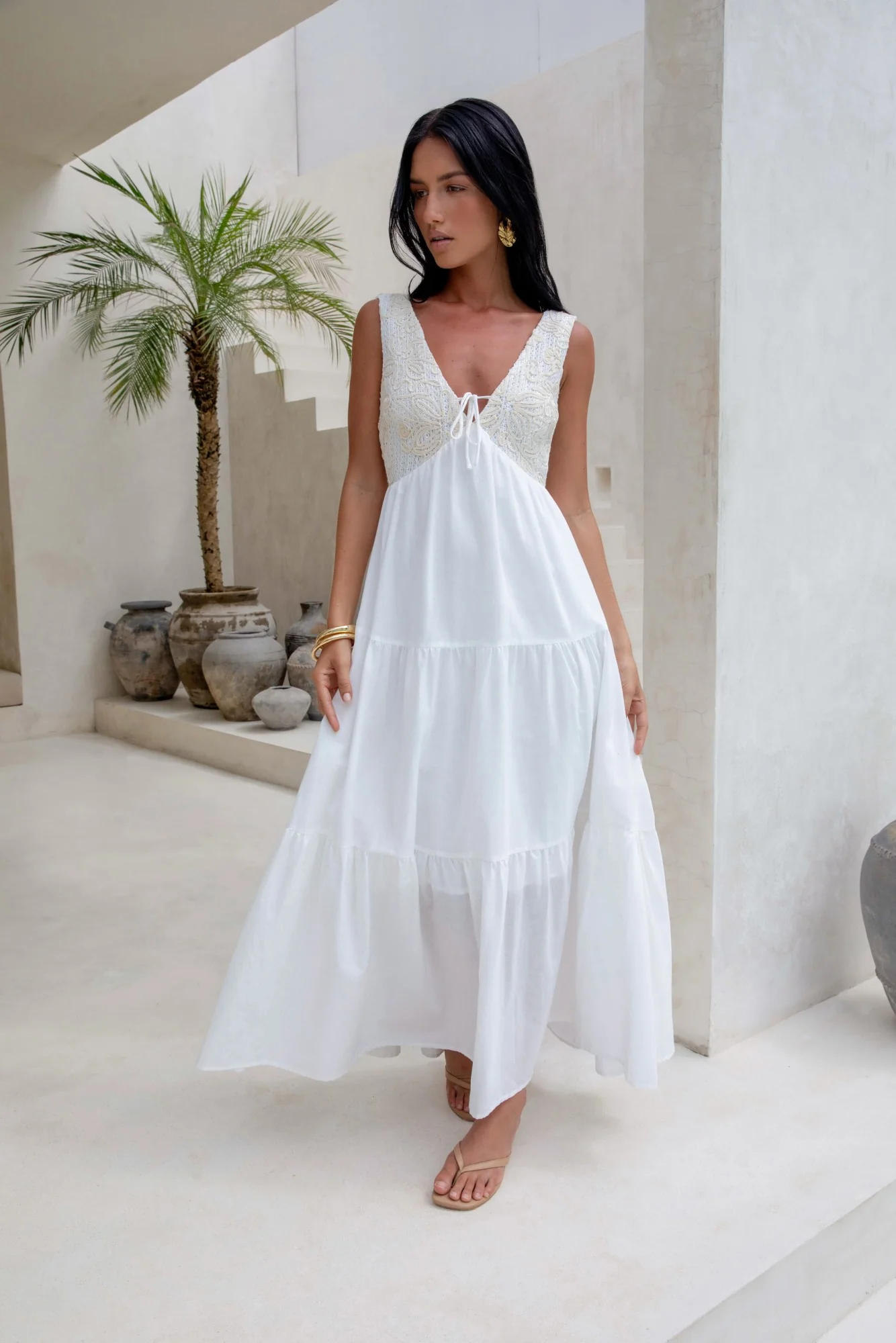 Lost In Your Love Maxi Dress White - luluinthesky