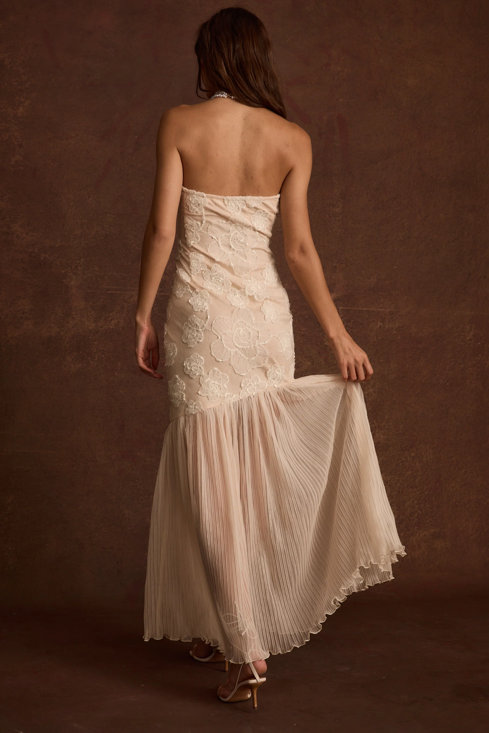 Daylight Blush Embroidered Maxi Dress