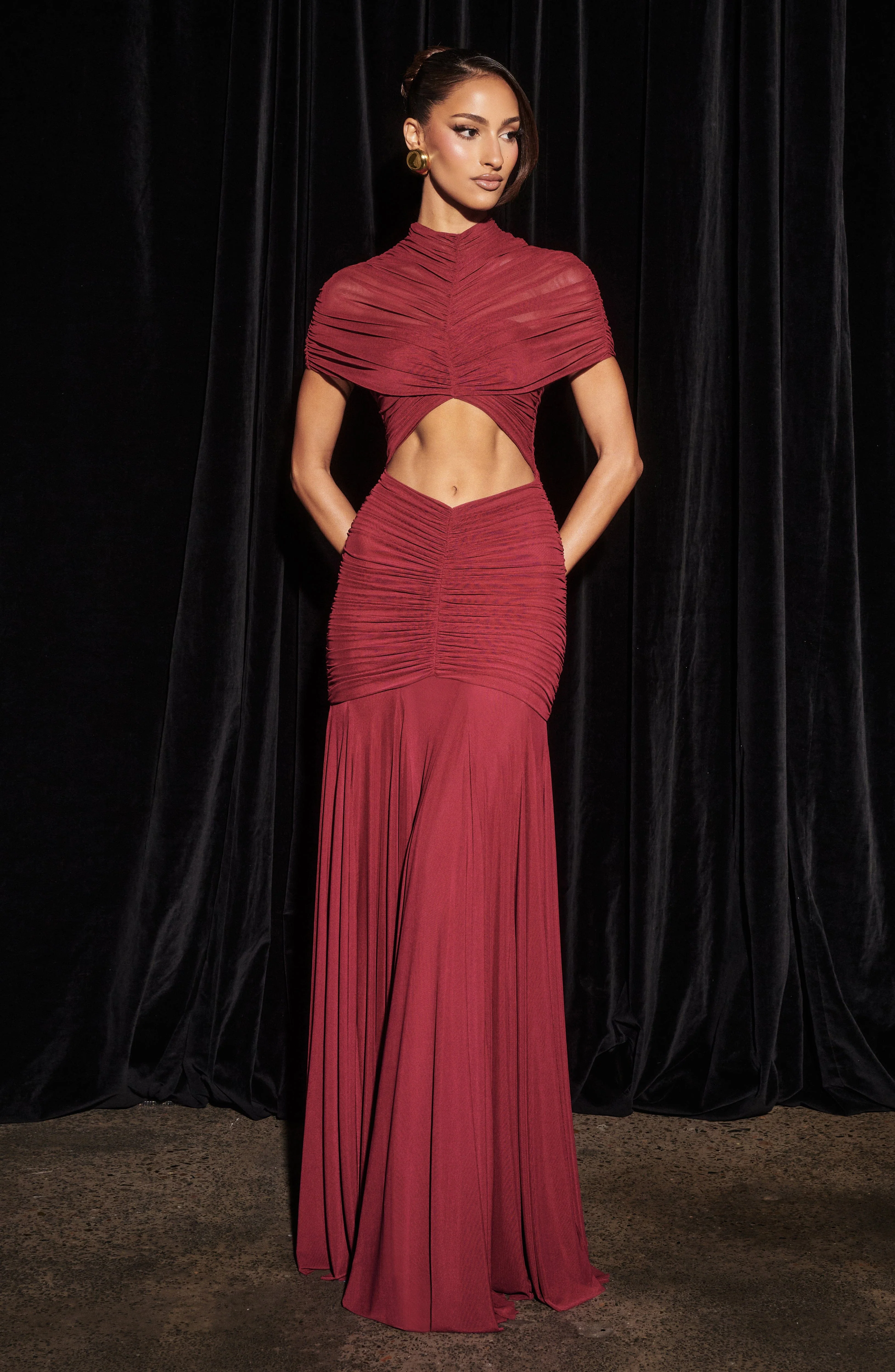 Jaya Maxi Dress - Burgundy