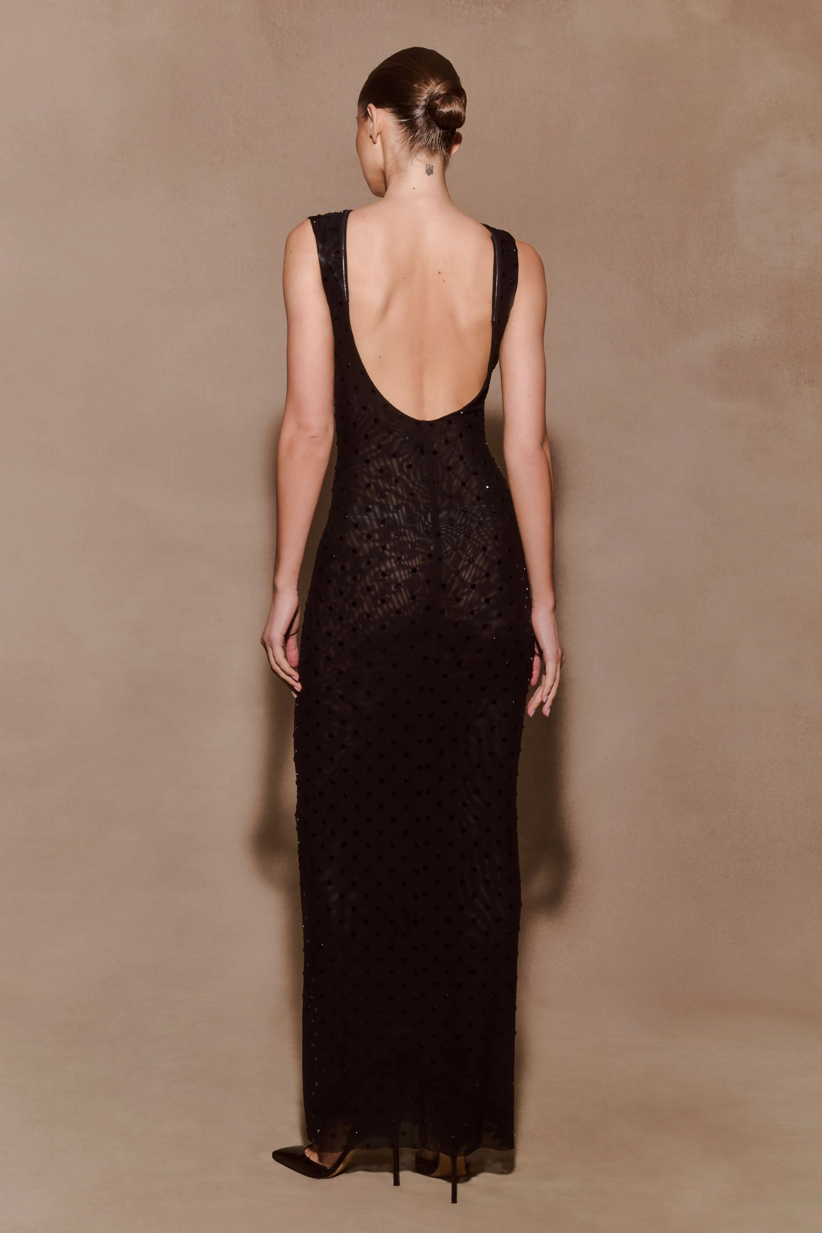 Samara Sleeveless Diamante Maxi Dress - Black