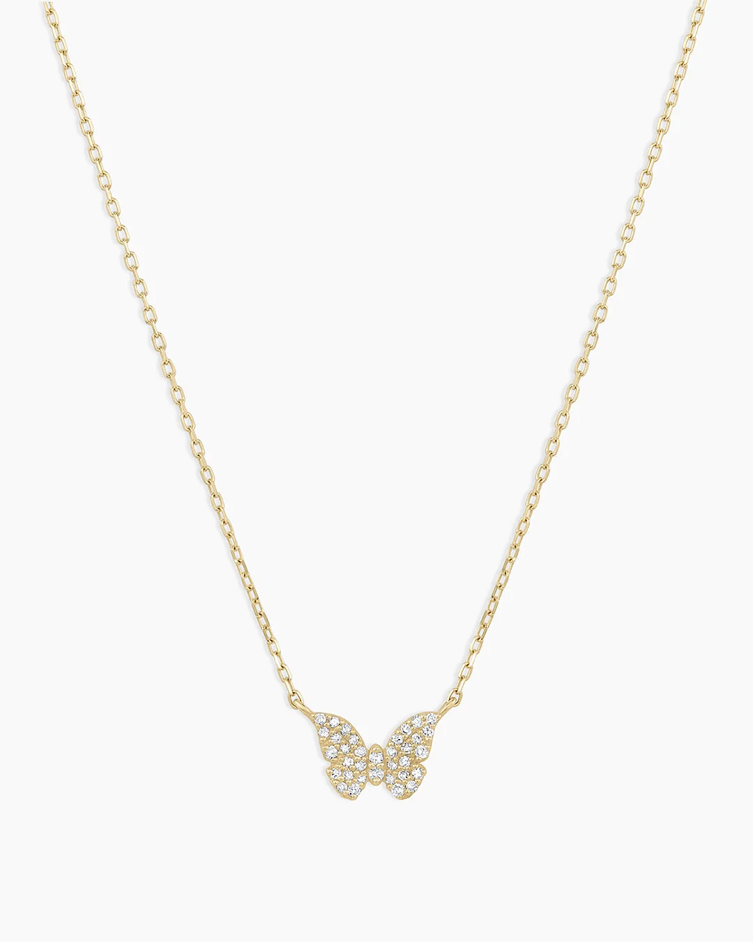 14K Diamond Butterfly Necklace