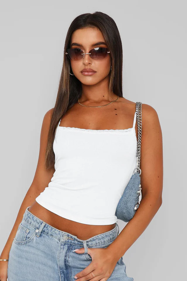 Solid Square Neck Top