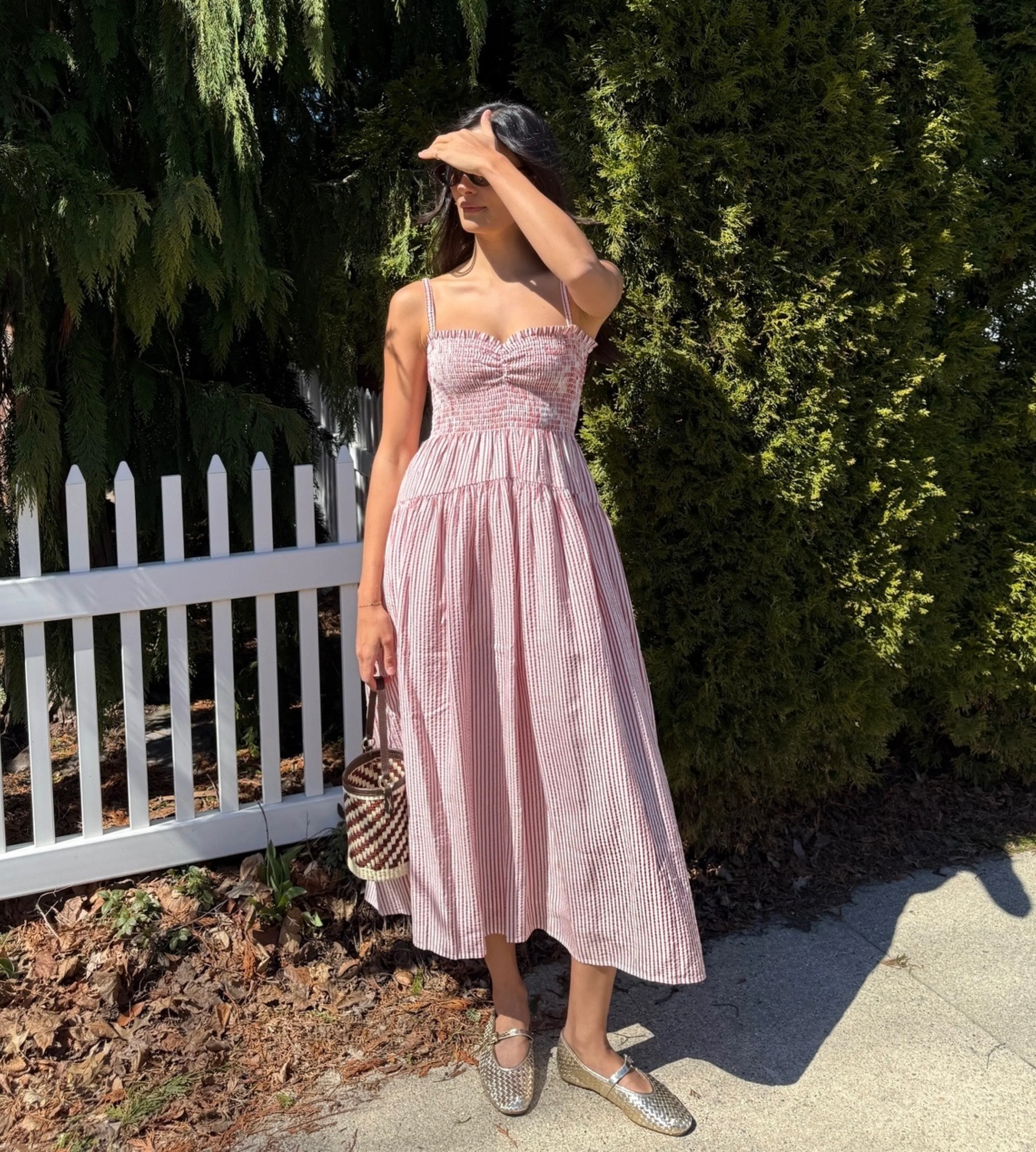 The Rebecca Nap Dress - Red Ticking Stripe