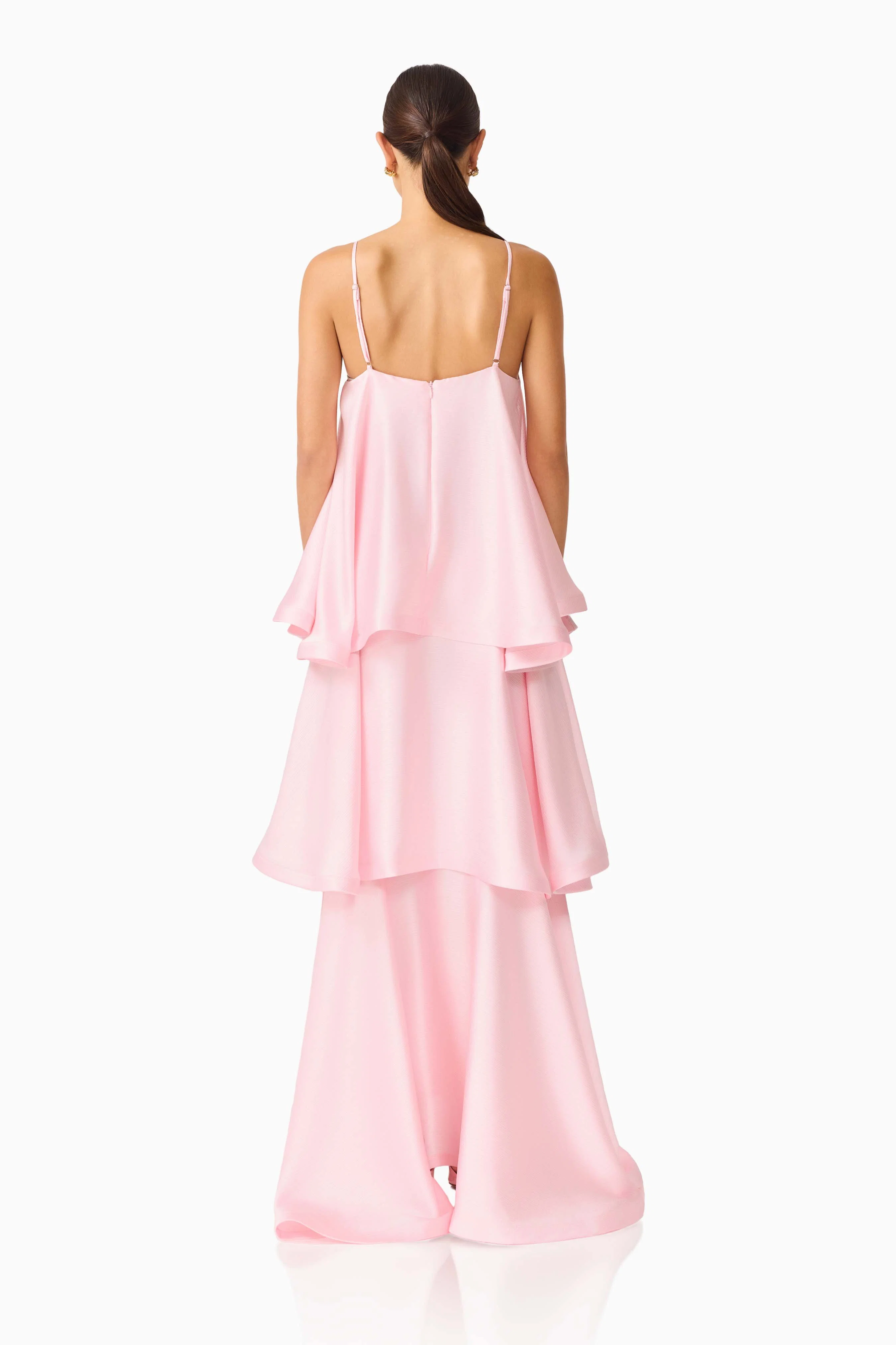 Tilly Tiered Maxi Dress in Blush Pink