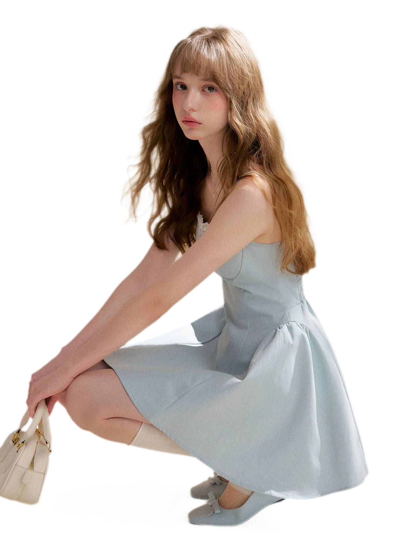 Lace-Trimmed A-Line Camisole Dress | Final Sale
