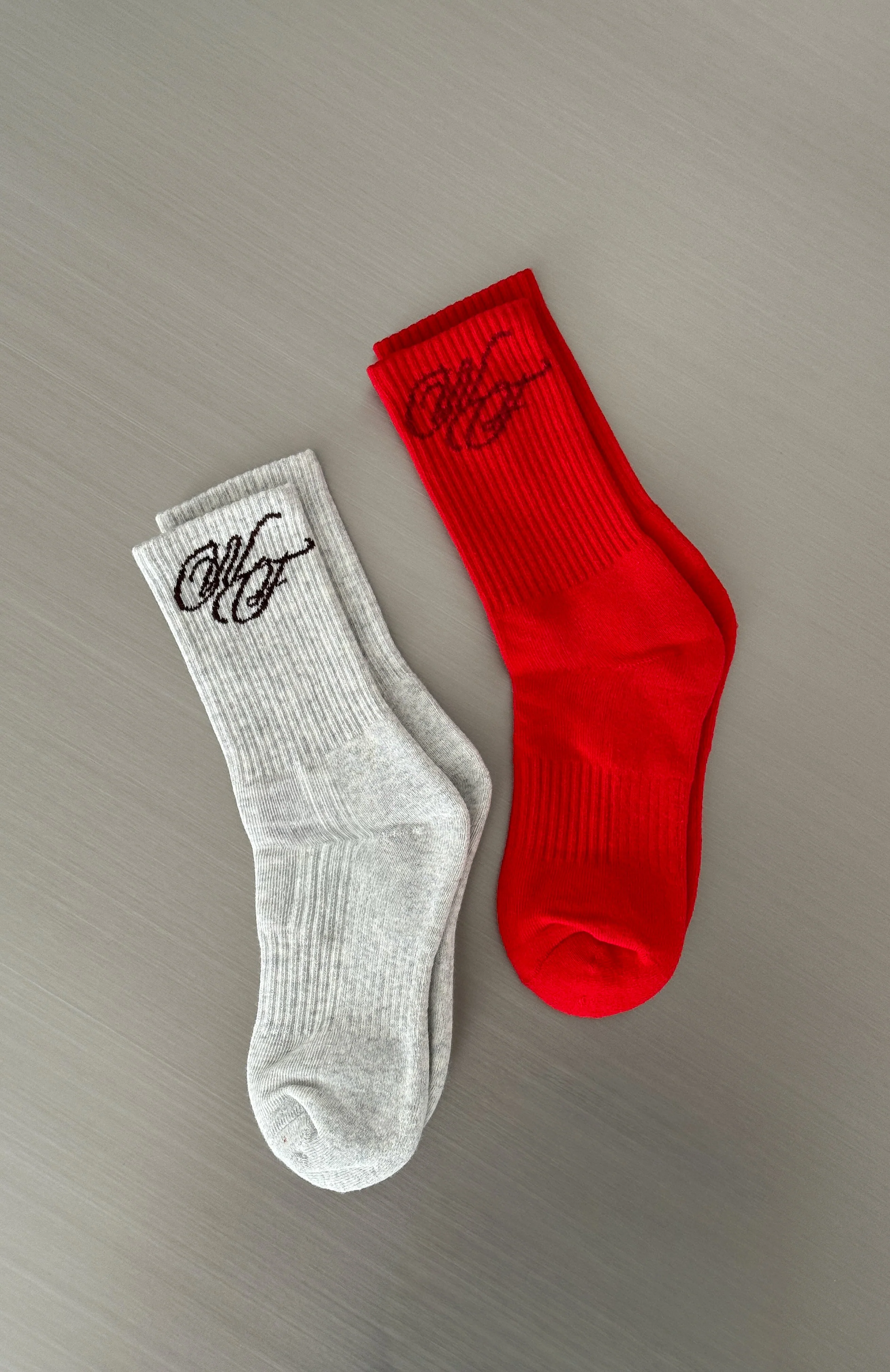 Studio 17 Raven 2 Pack Socks Red/Grey Marle