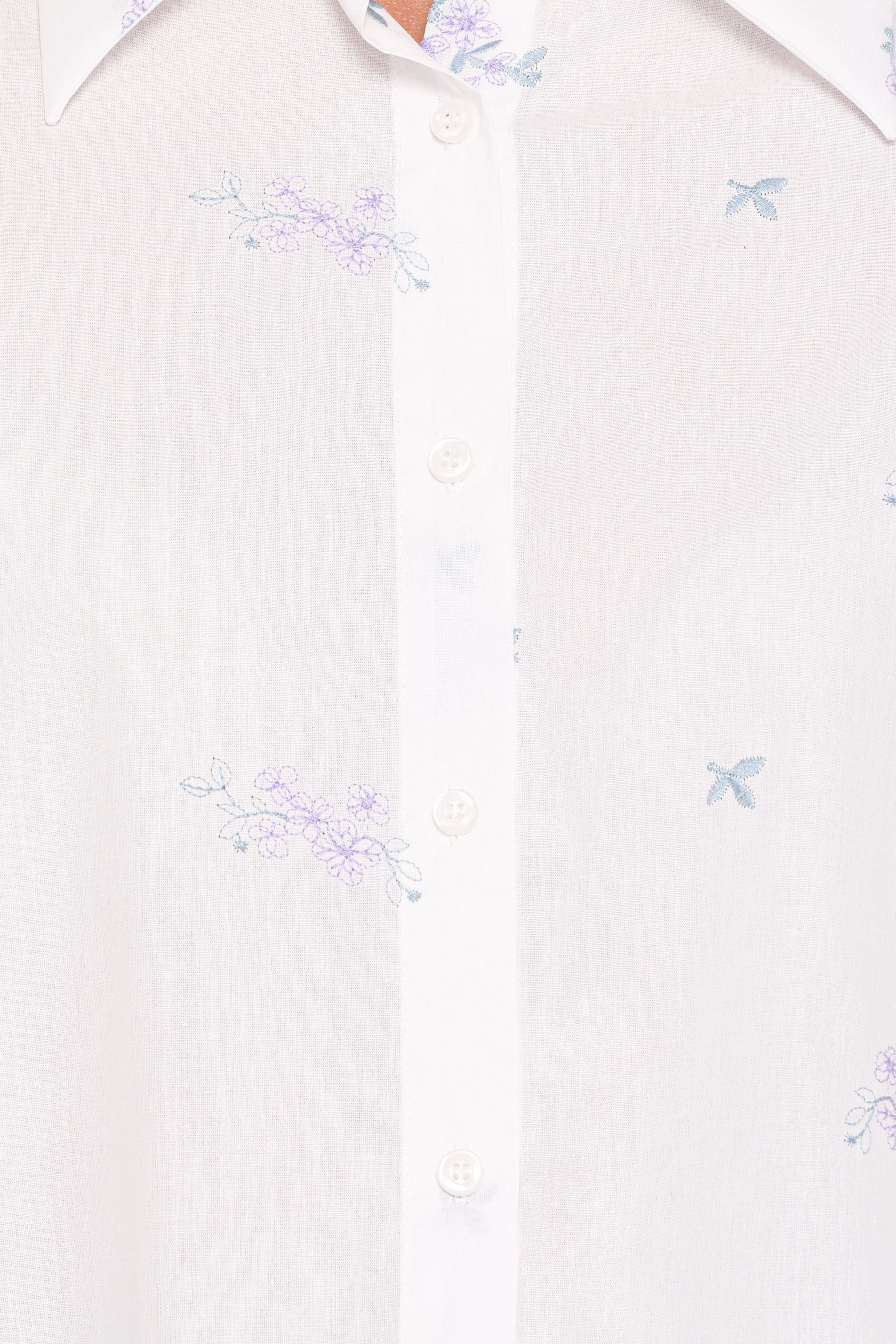Luneth Button Up Blouse - White