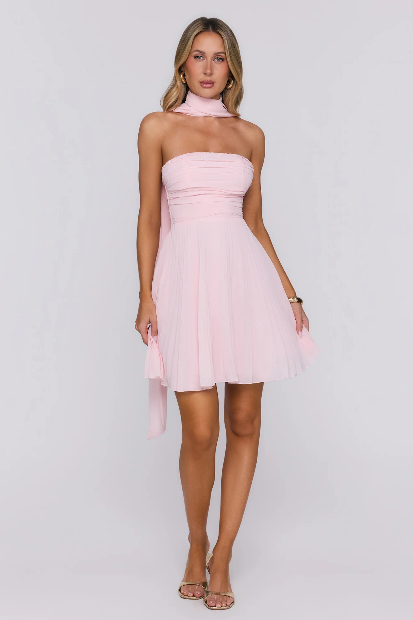 Hot Girl Holiday Strapless Mini Dress Pink