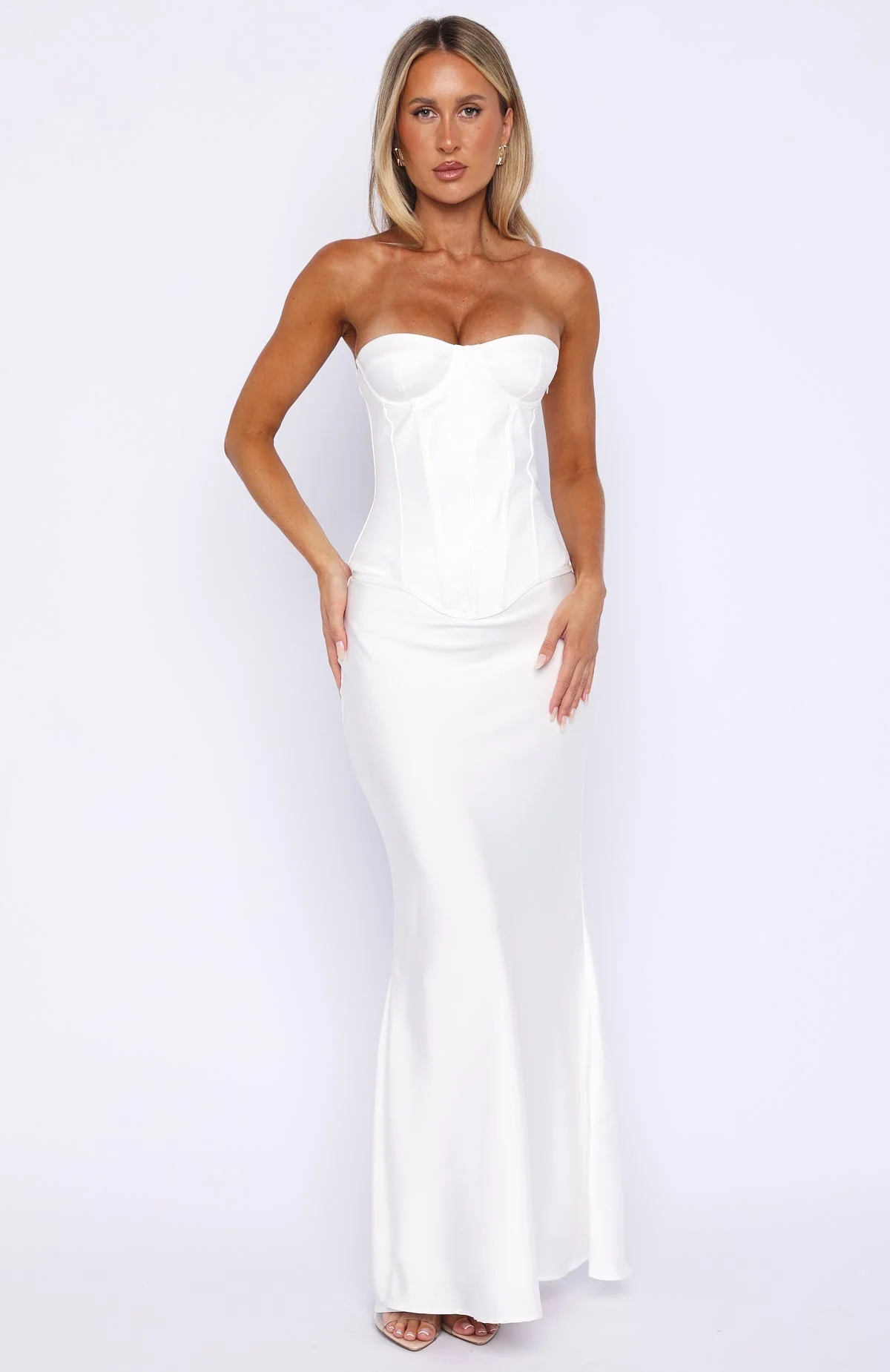 Golden Mile Strapless Bustier Off White
