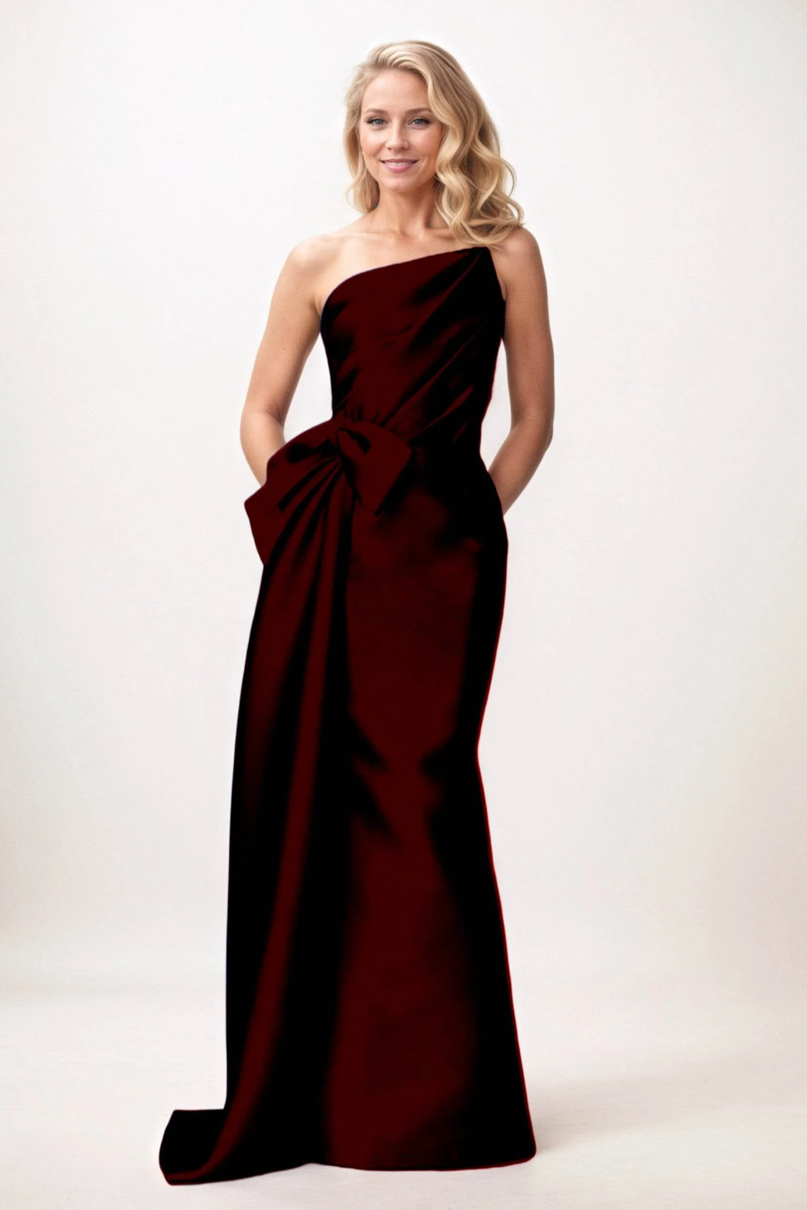 Trumpet-Mermaid Maxi Satin Mother of the Bride Dresses CM0386
