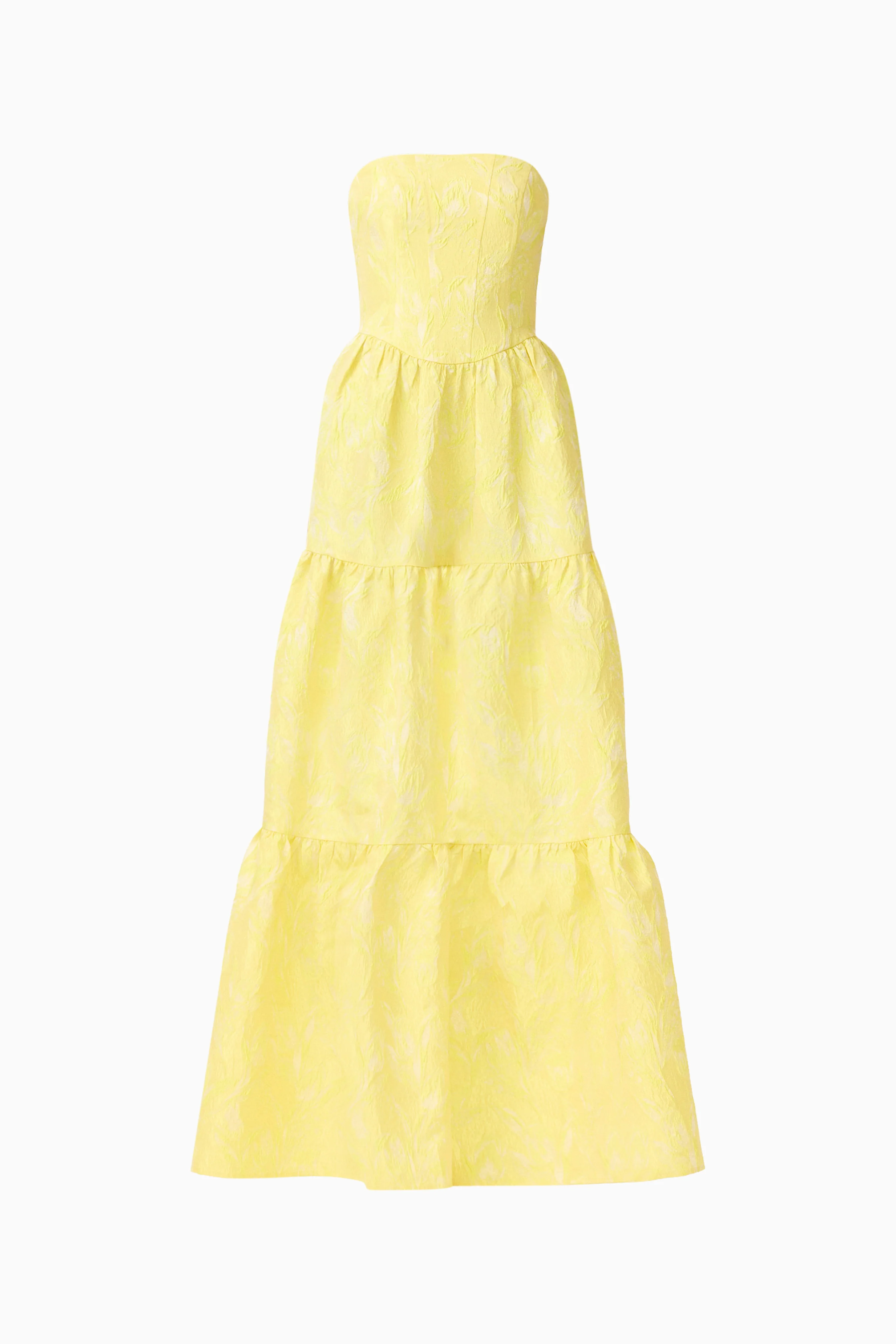 Luella Strapless Gown in Yellow