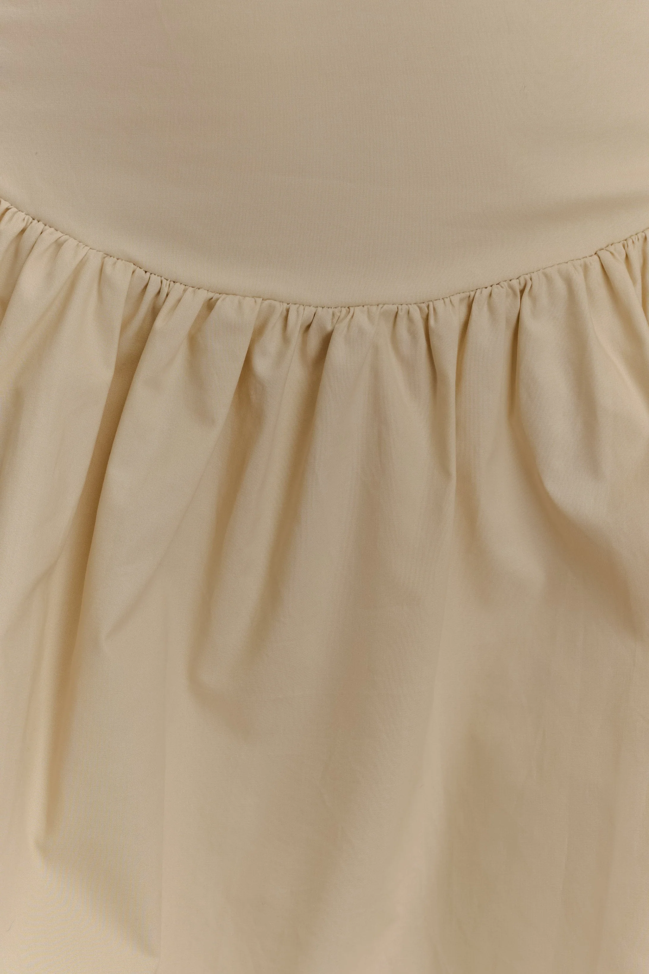 Janis Cotton Frill Mini Dress - Nude