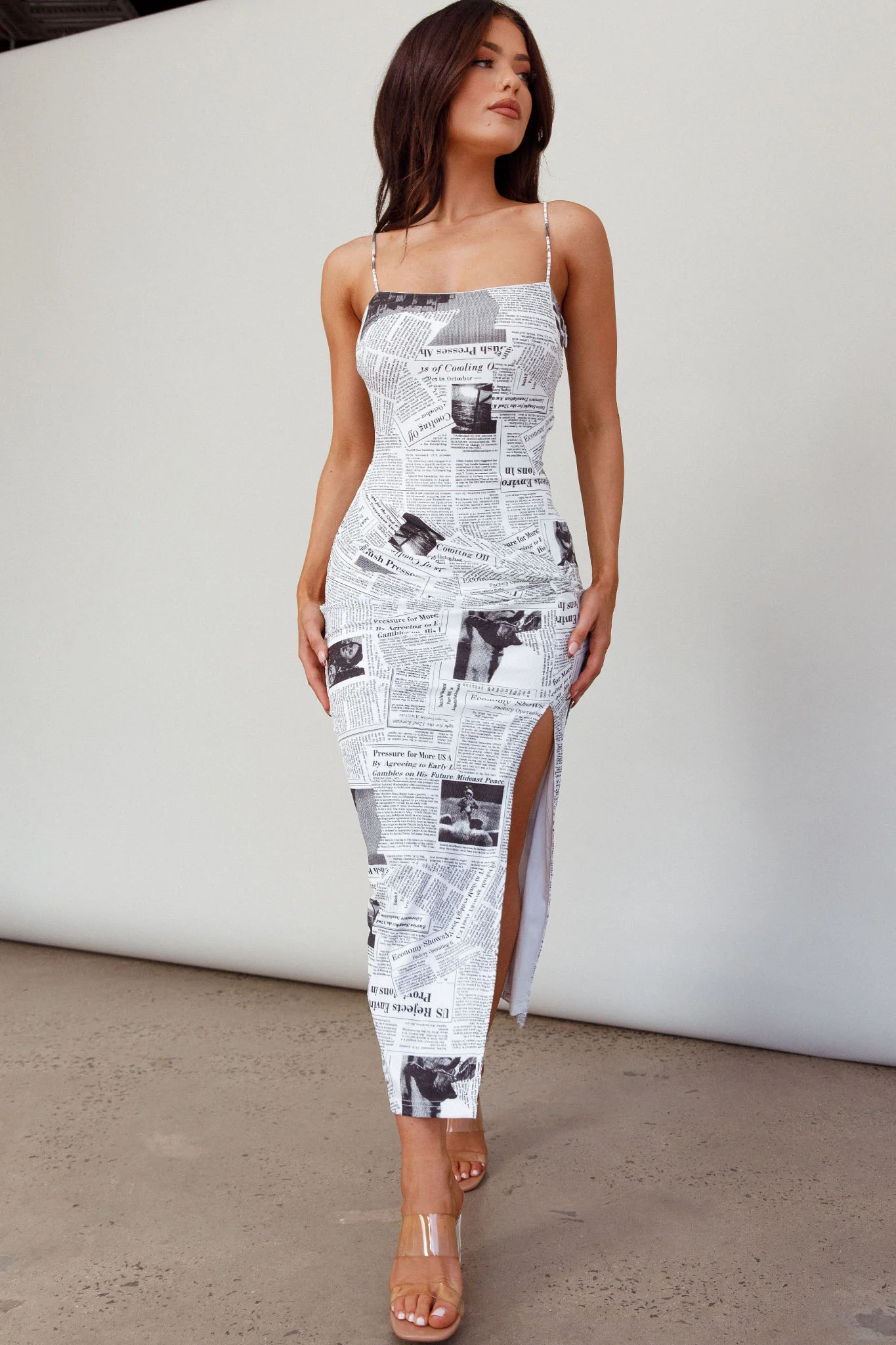 Comme Ci, Comme Ca Strapless Midi Dress White